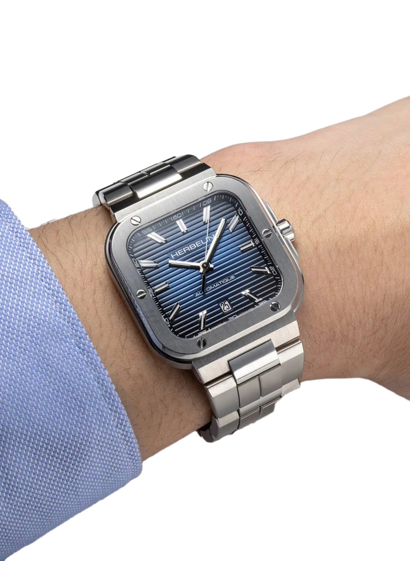 Automatikuhr aus Edelstahl Cap Camarat HERBELIN Blau