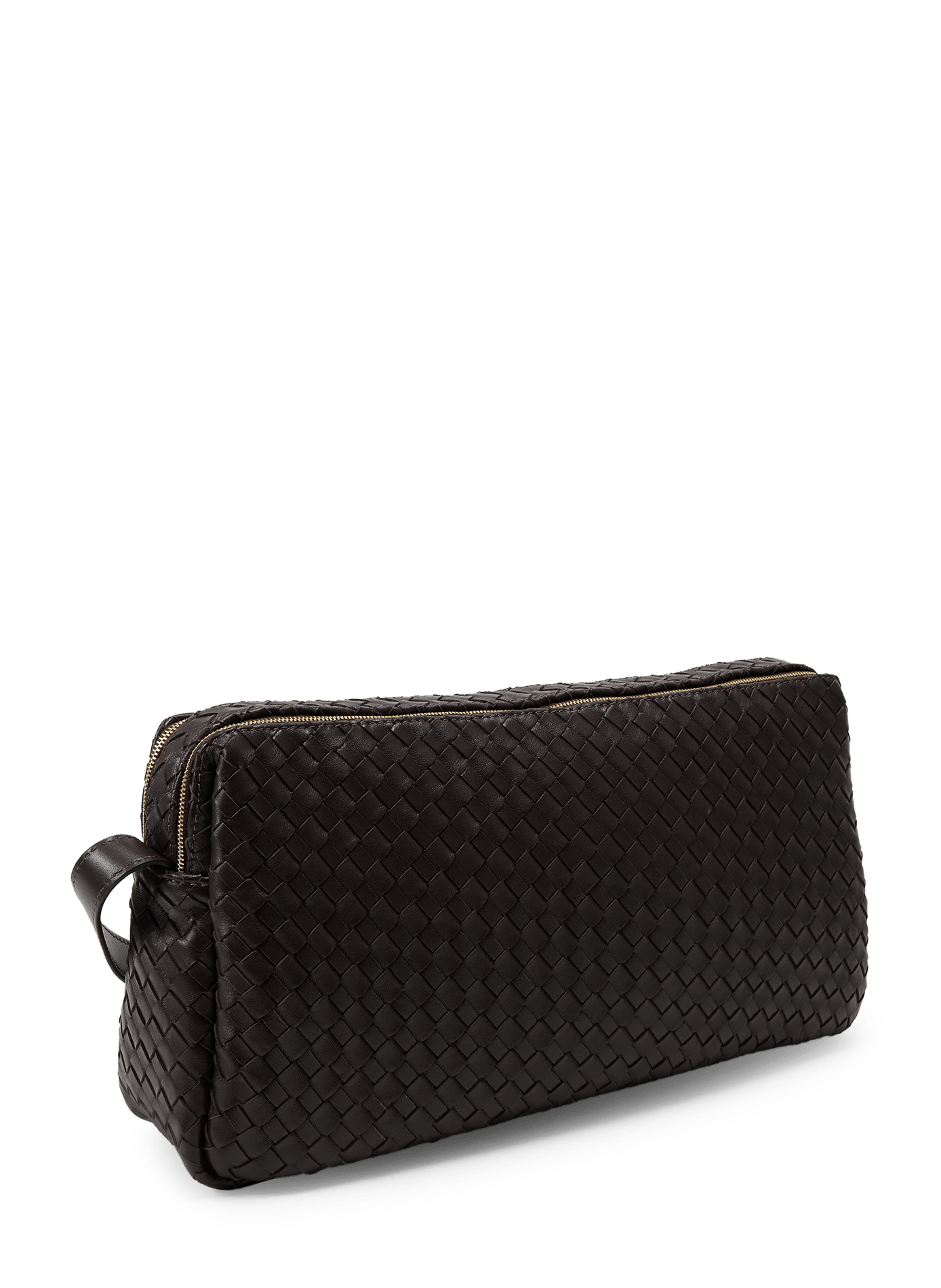 Große Woven-Tasche aus geflochtenem Lammleder ELLEME Braun
