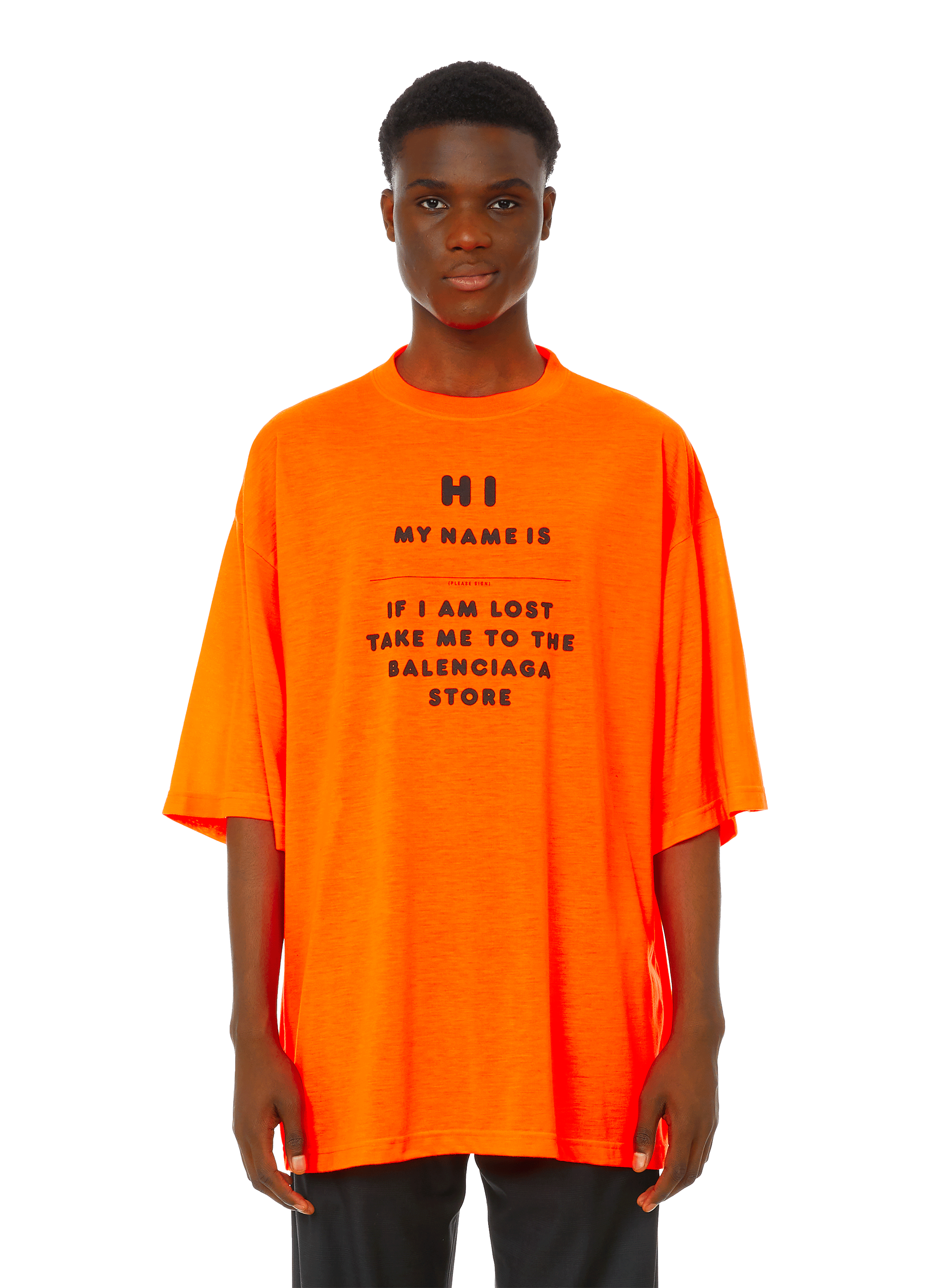 BALENCIAGA T-shirt à imprimé Orange