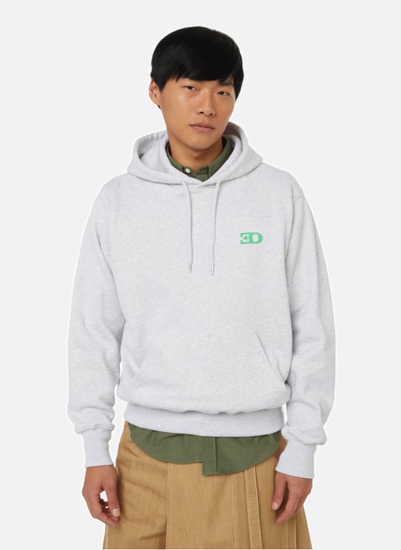 Cotton-blend hoodie Grey by OUEST PARIS OUEST PARIS Cotton-blend hoodie Grey