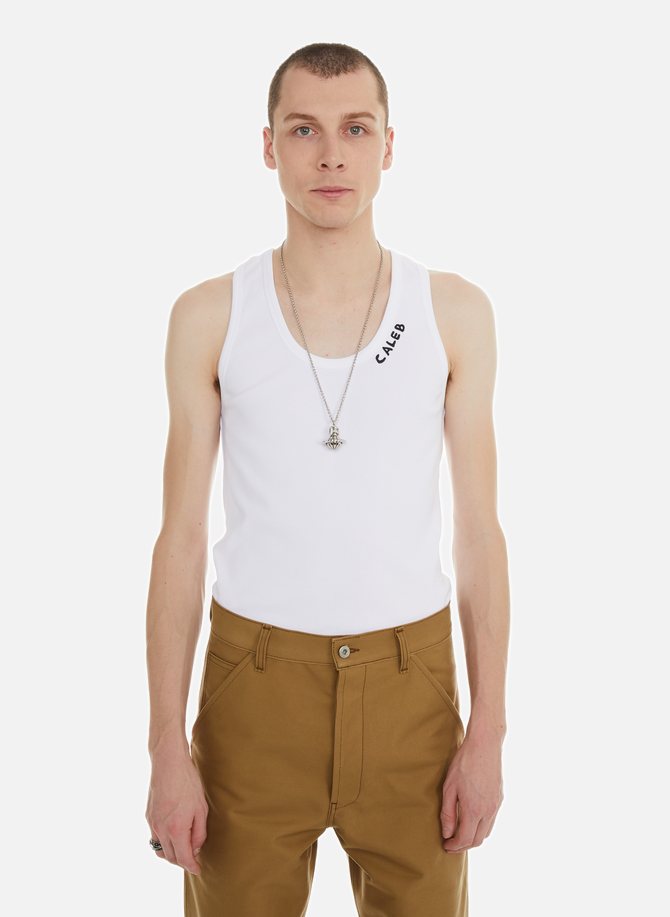 قميص بدون أكمام يحمل شعار CALEB