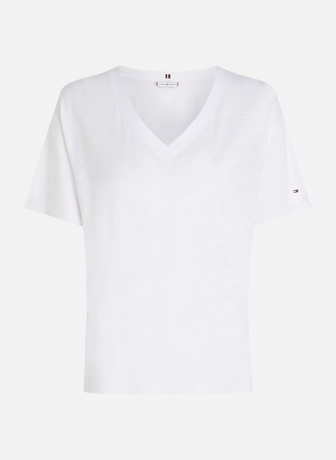 Linen-blend T-shirt TOMMY HILFIGER