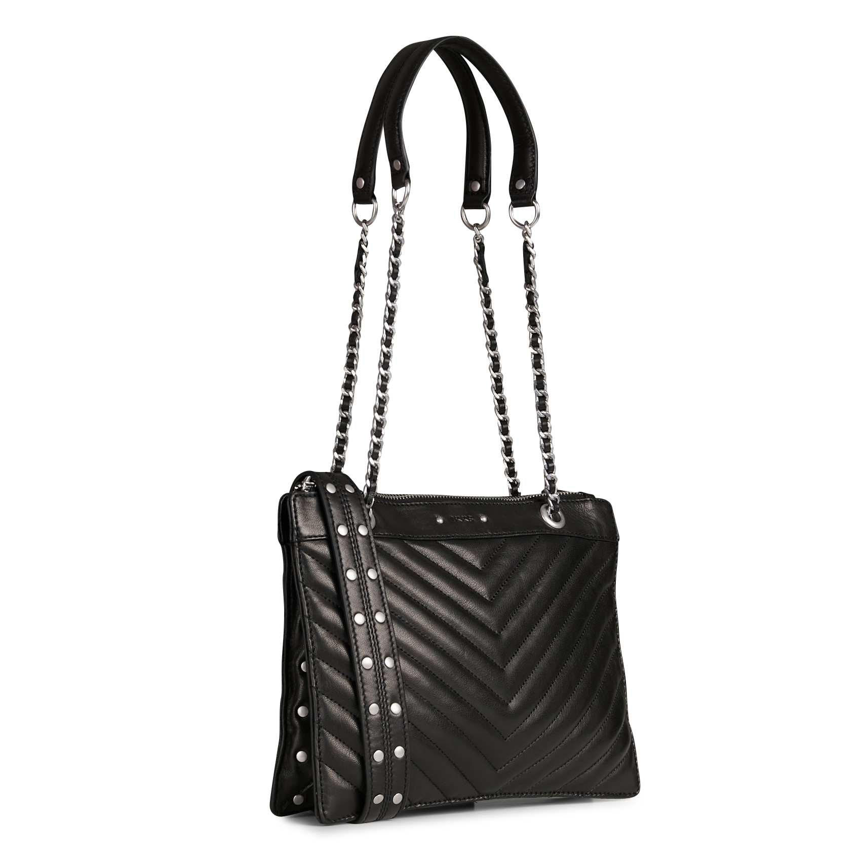 Sac bandoulière en cuir IKKS Noir