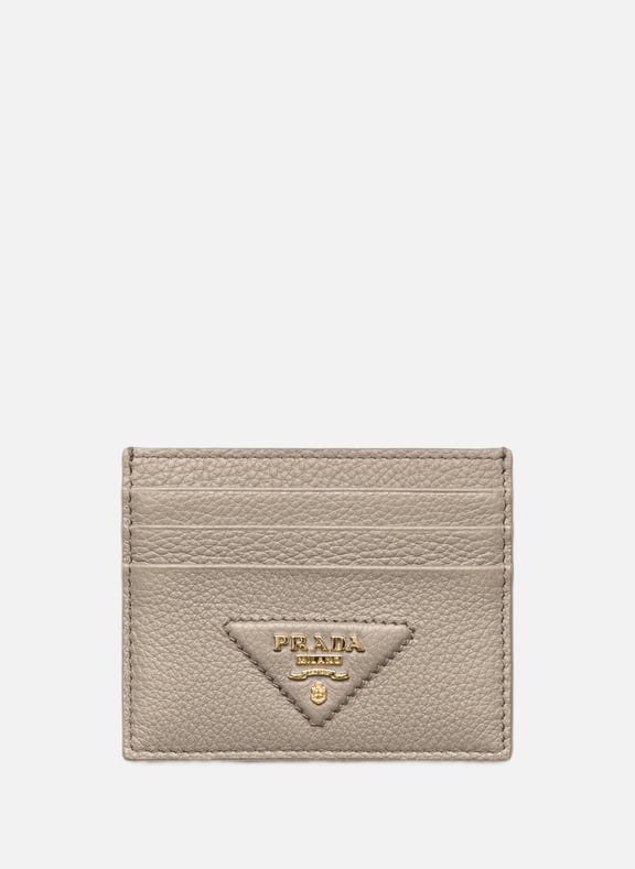 Porte-cartes en cuir Gris by PRADA PRADA Porte-cartes en cuir Gris