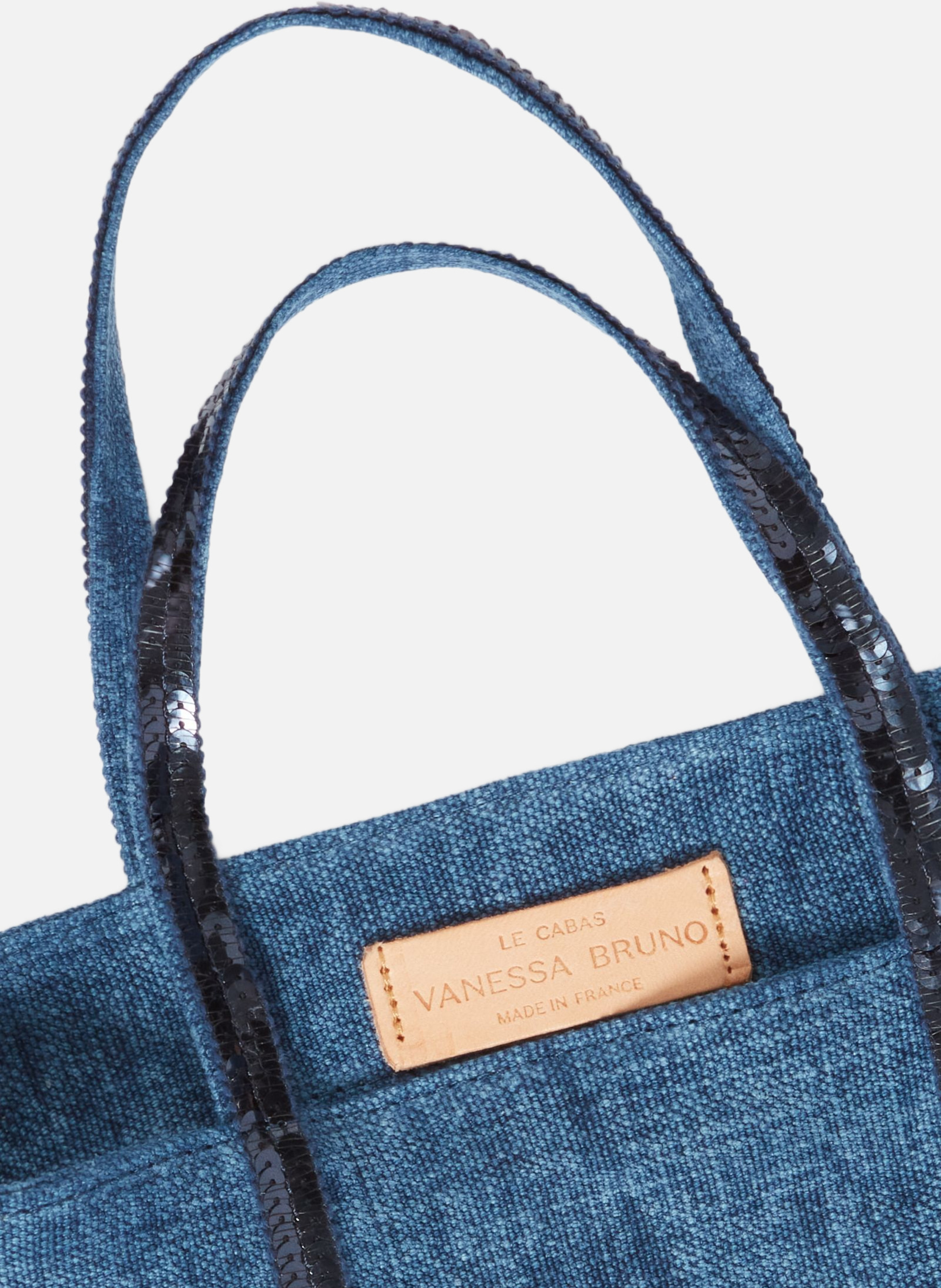 Cabas s zippé en lin VANESSA BRUNO Bleu