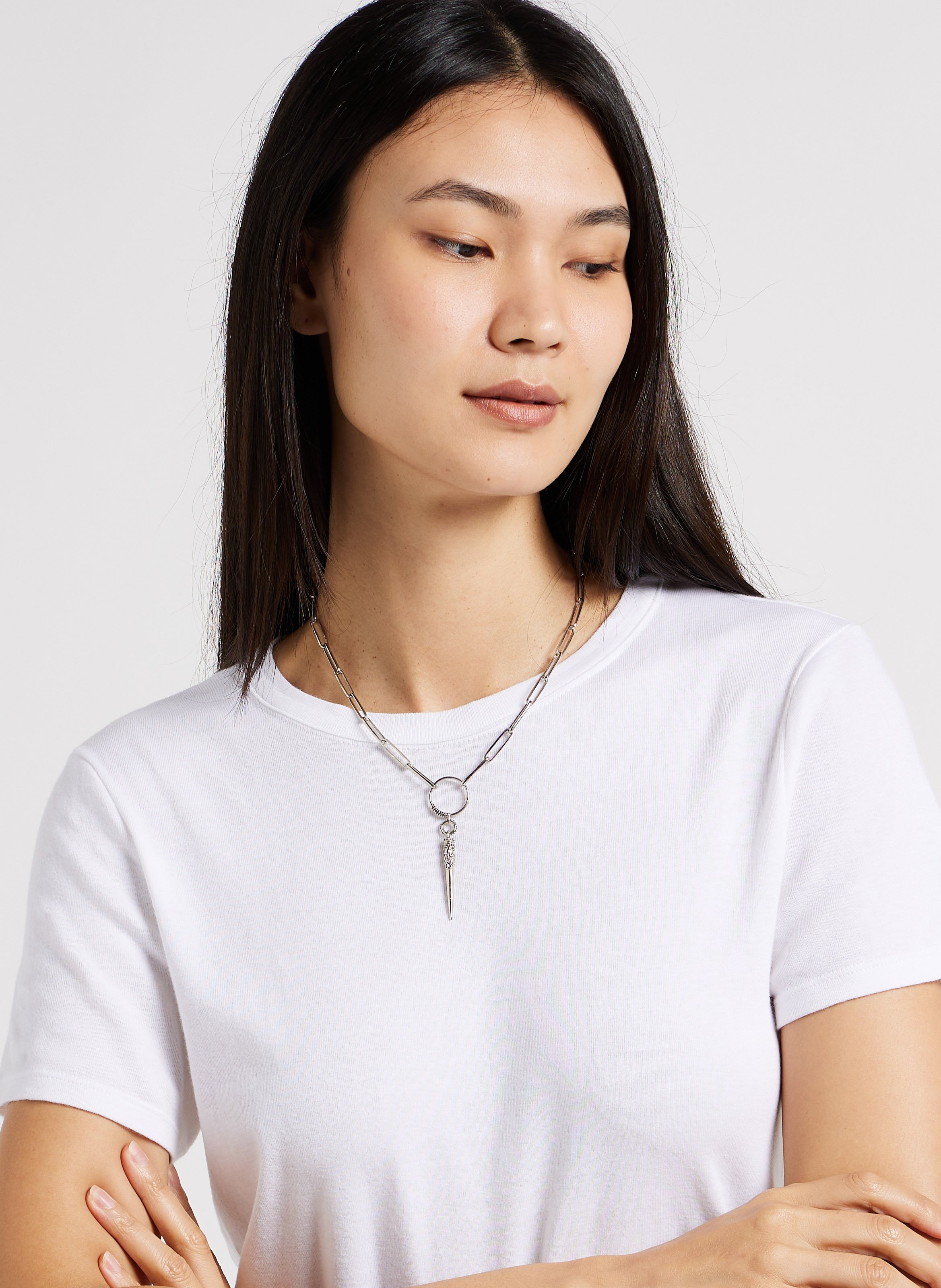 Collier en chaîne avec pendentif naoki BA&SH Argent