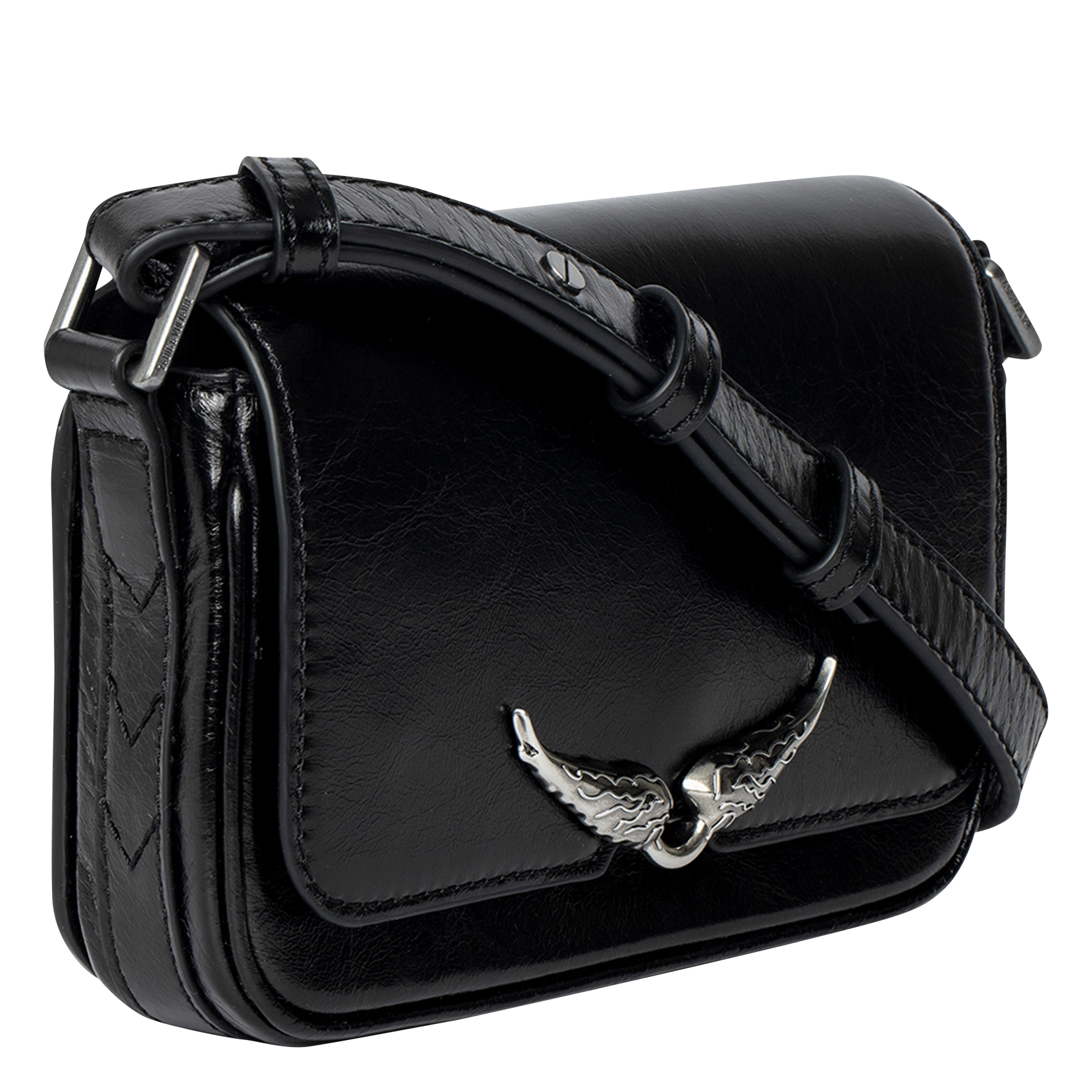 Sac bandoulière en cuir le zazi ZADIG&VOLTAIRE Noir