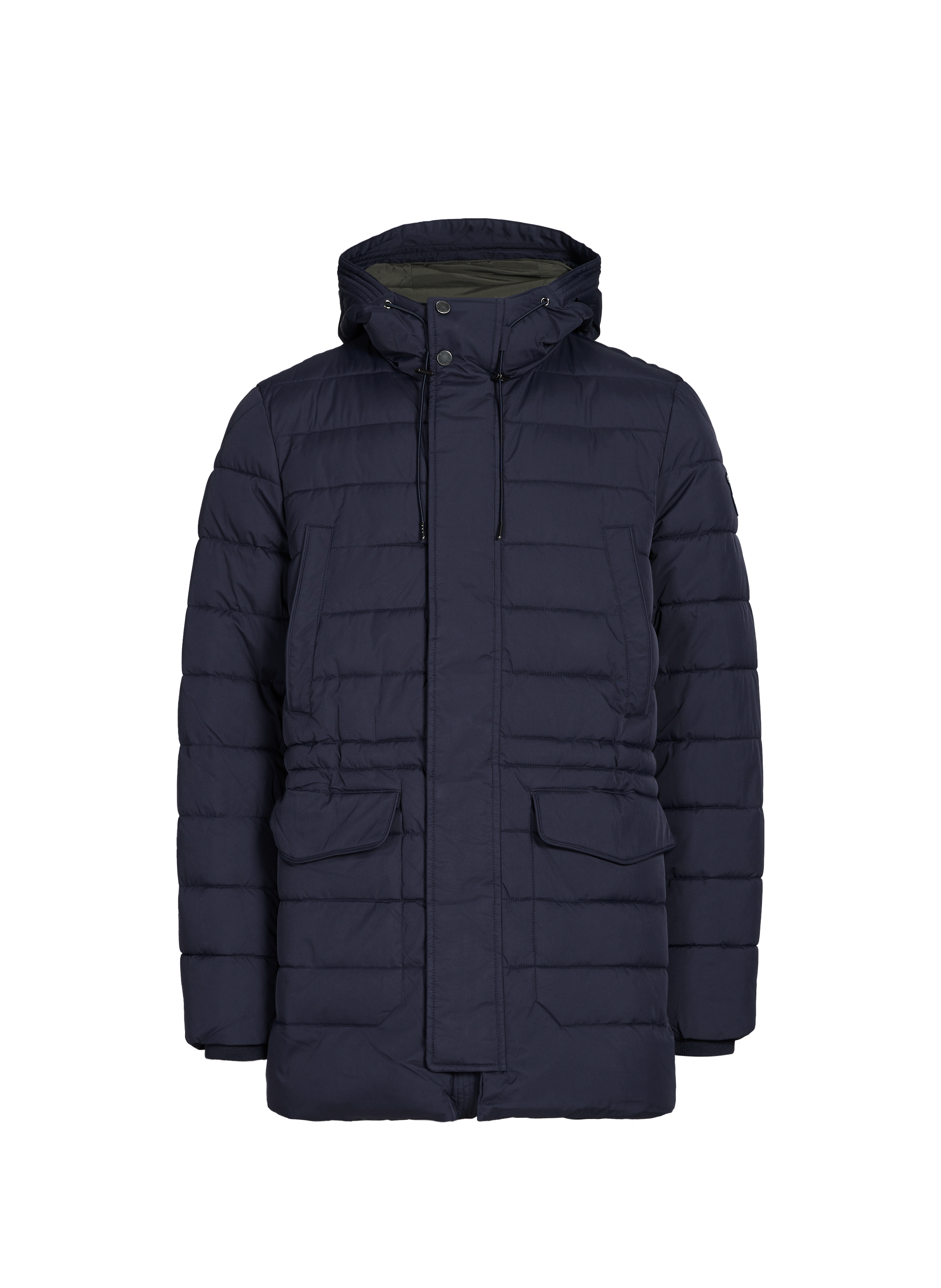Quilted hooded parka HACKETT Blue