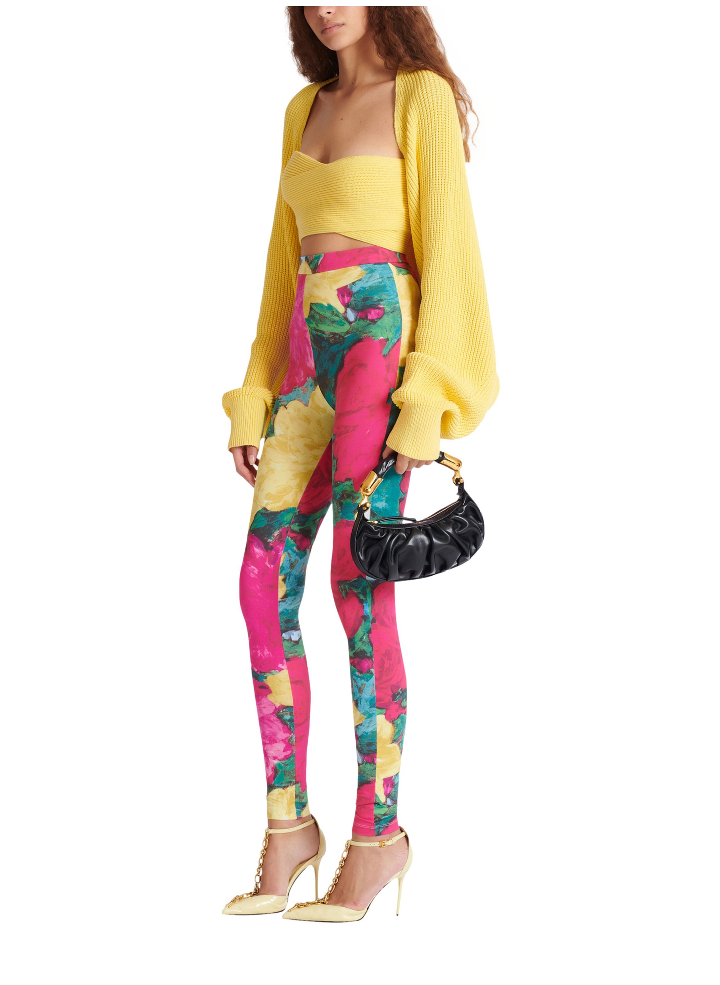 Boléro en maille côtelée BALMAIN Jaune