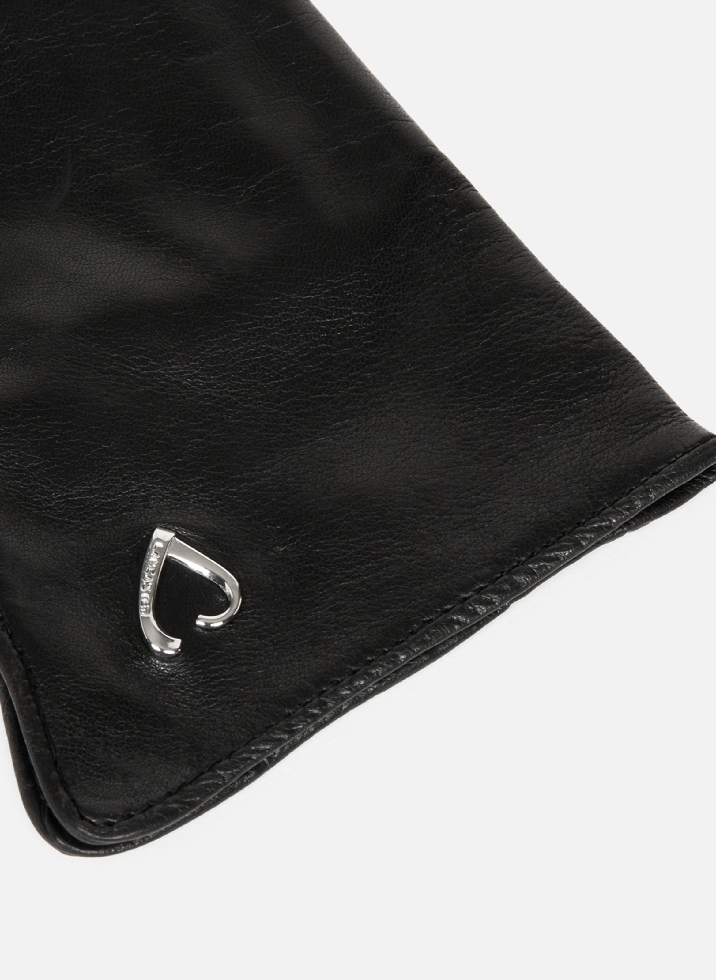 Gants en cuir d'agneau lisse LANCASTER Noir