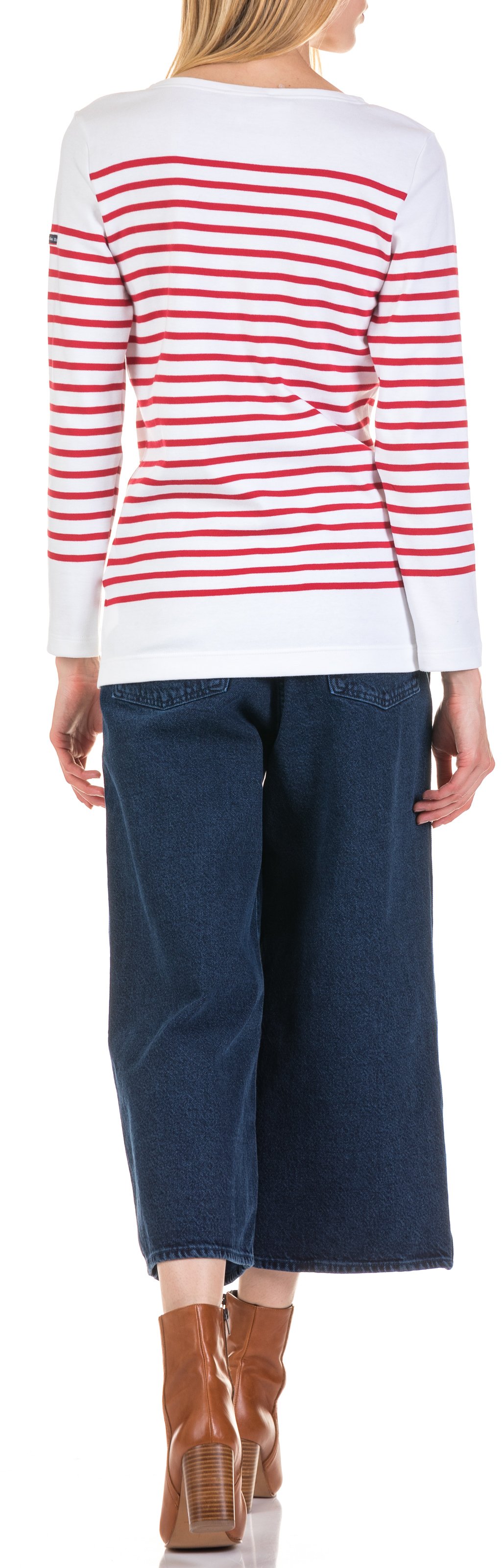 Marinière col bateau en jersey ARMOR-LUX Blanc