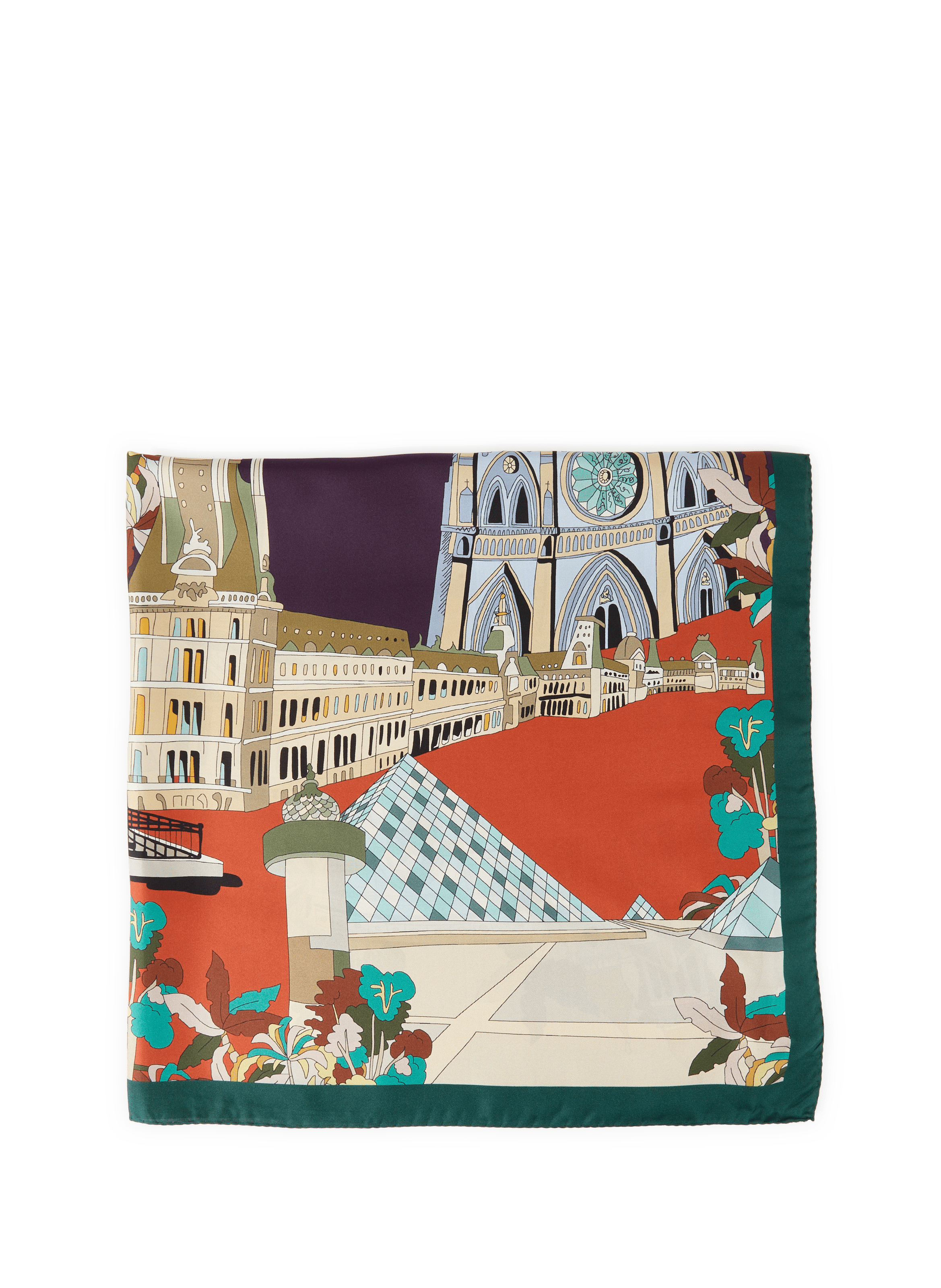 Silk scarf with pattern AU PRINTEMPS PARIS Multicolour