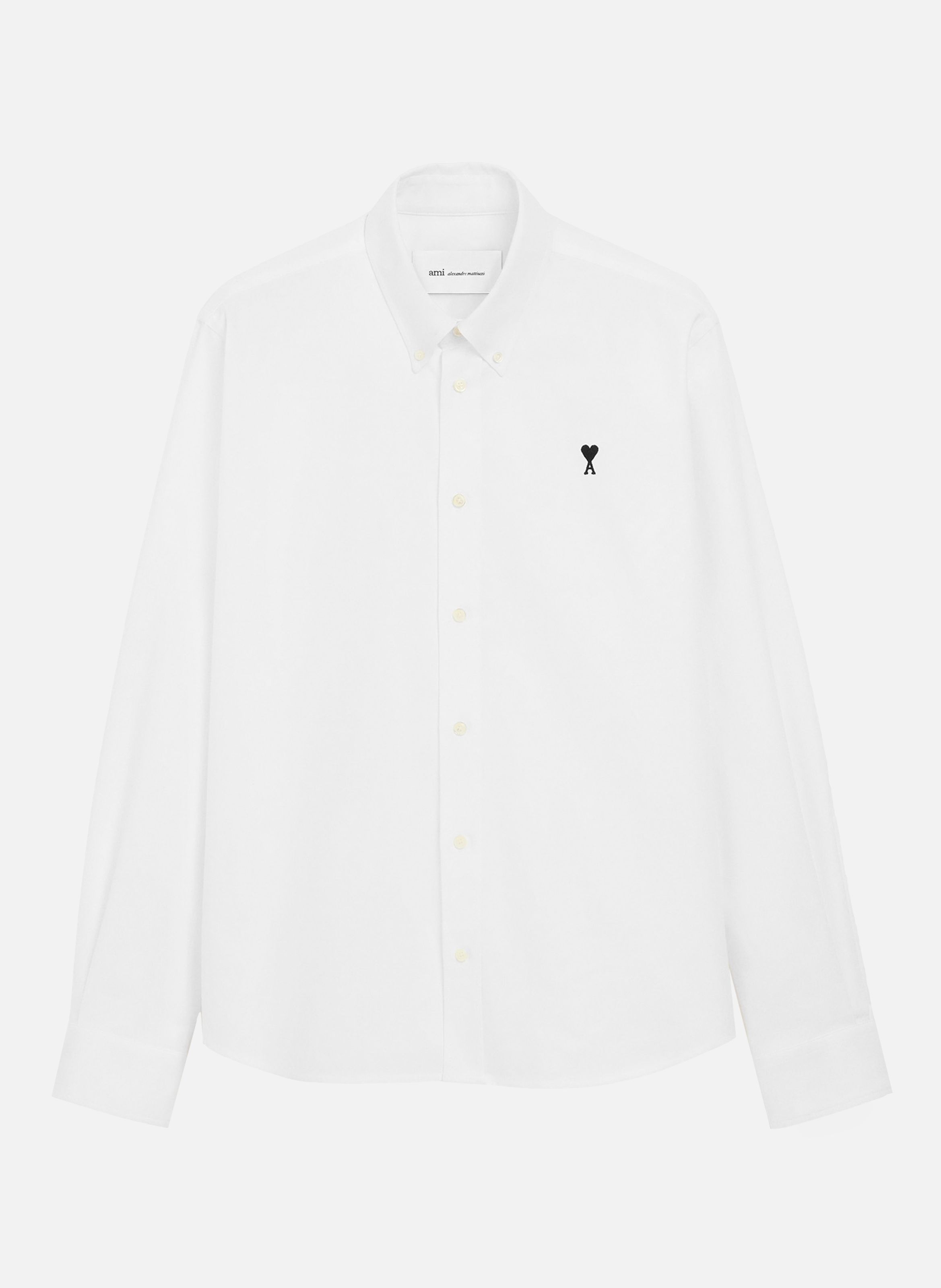 Chemise Col Boutonné Ami De Coeur En Coton AMI PARIS Blanc