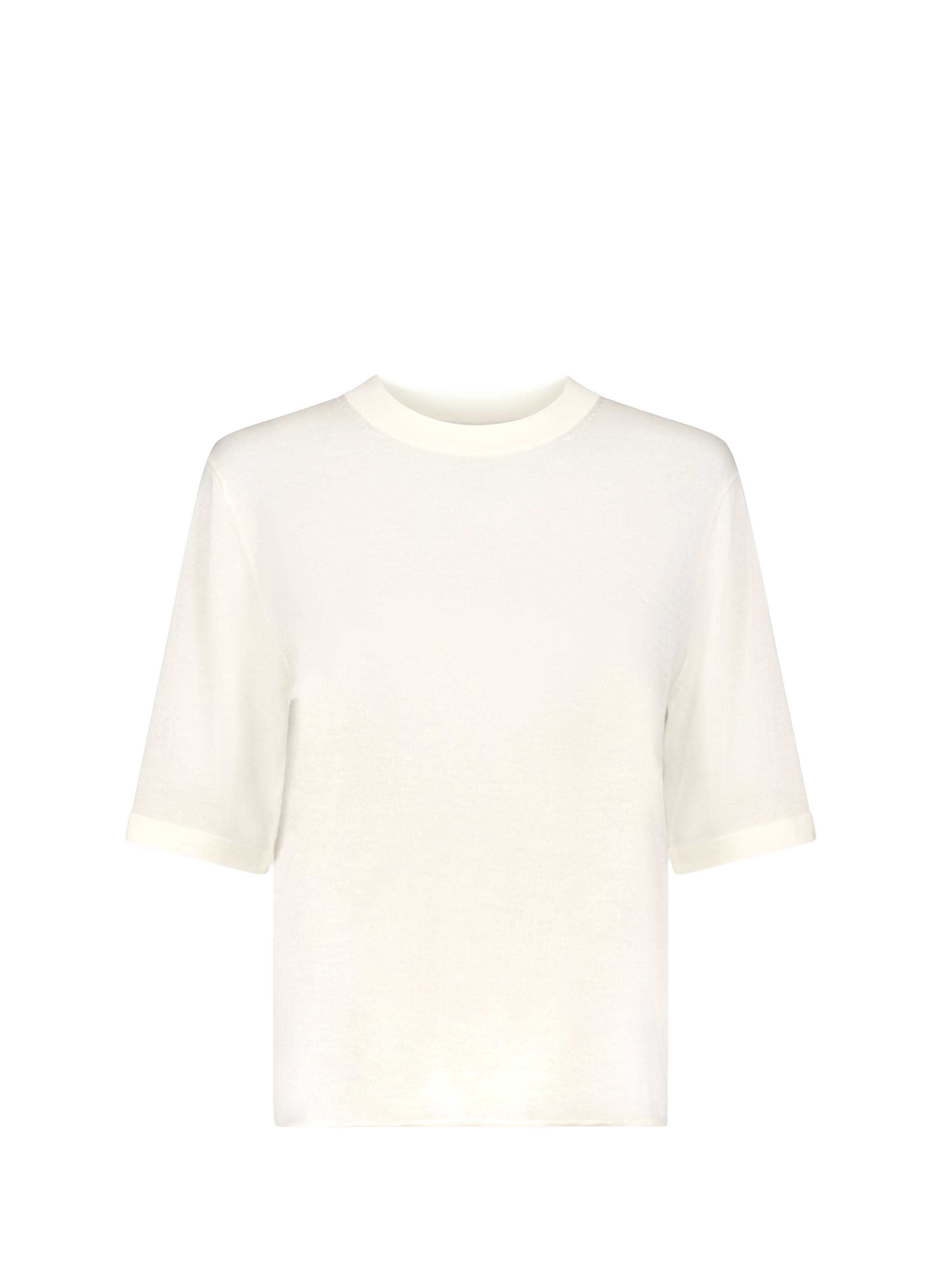 Short-sleeved Cashmere Fluid Top LOULOU DE SAISON White