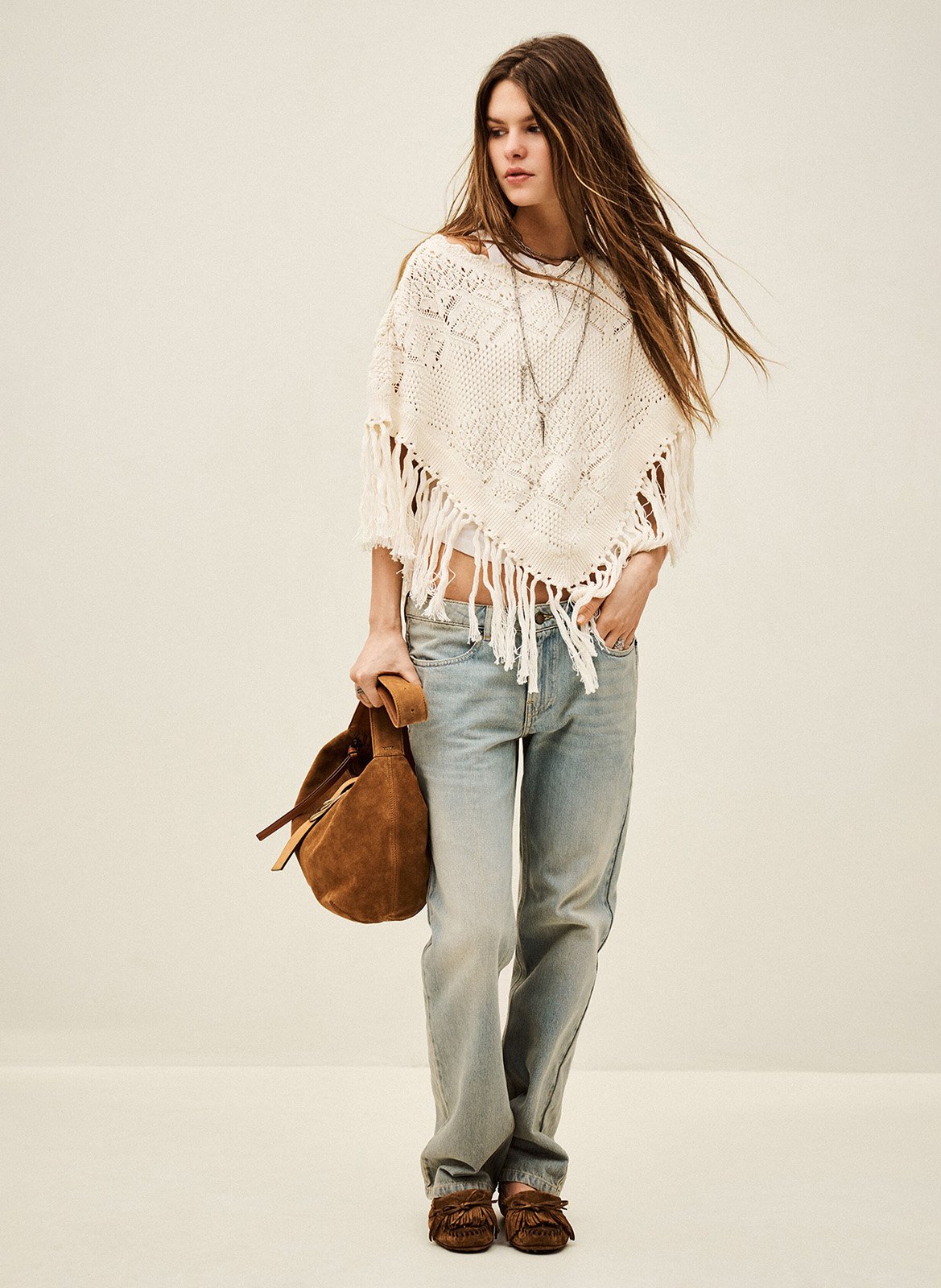 Jean droit taille basse en coton cenos BA&SH Bleu