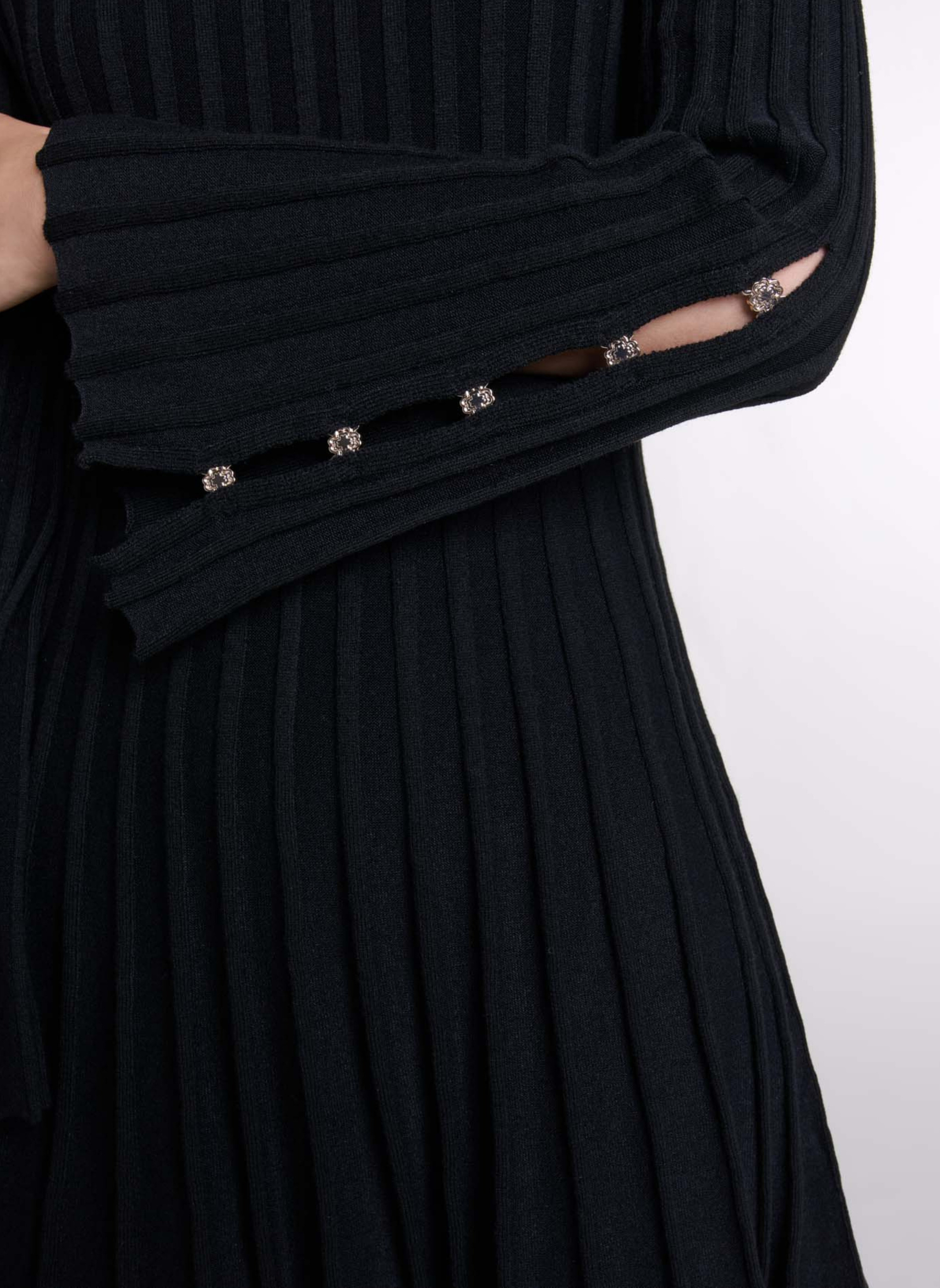 Robe courte col rond MAJE Noir