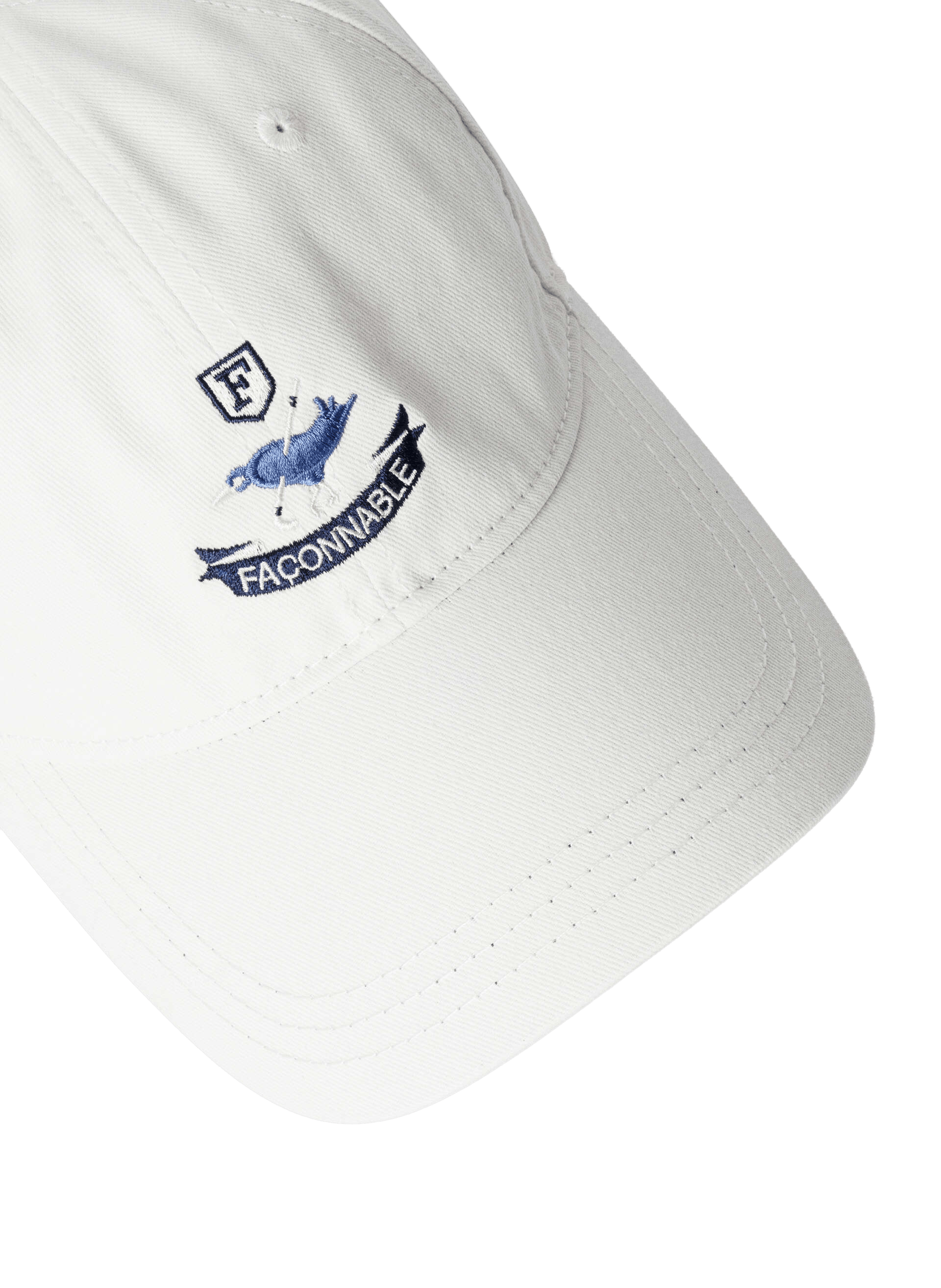 Casquette brodée en coton FACONNABLE Blanc