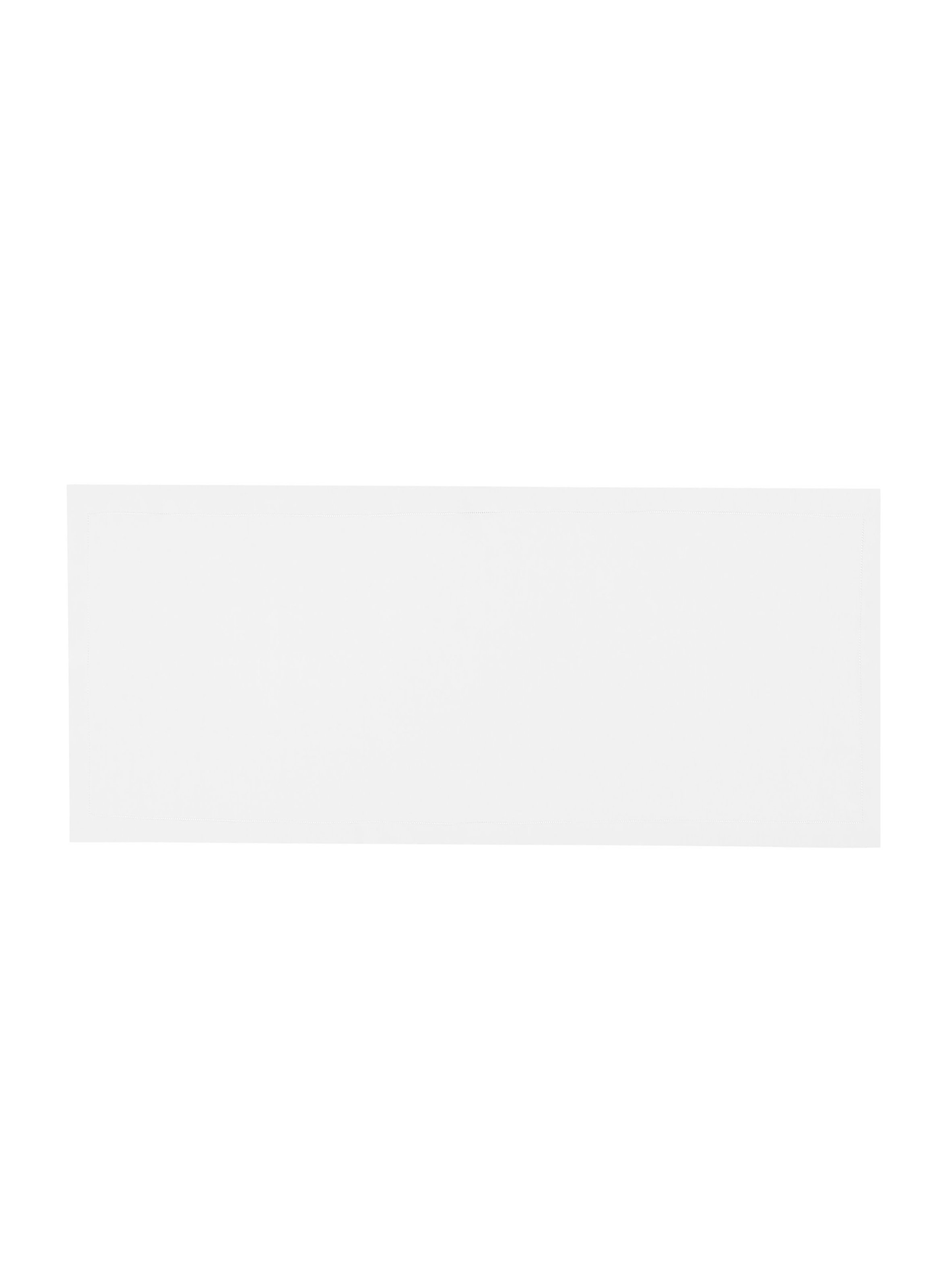 Chemin de table uni en lin, florence ALEXANDRE TURPAULT Blanc