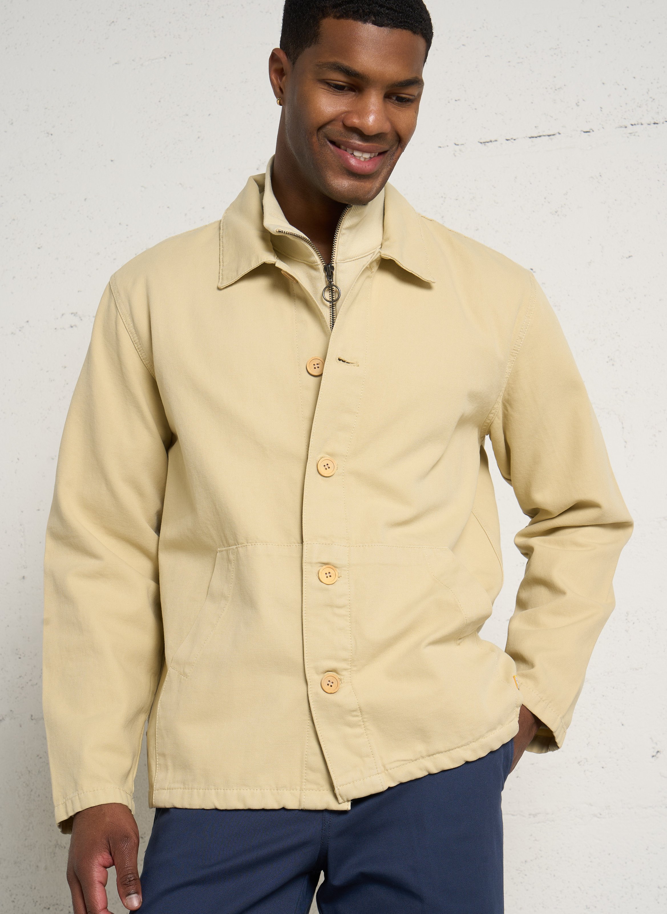 Veste droite  col classique droite en coton ARMOR-LUX Beige