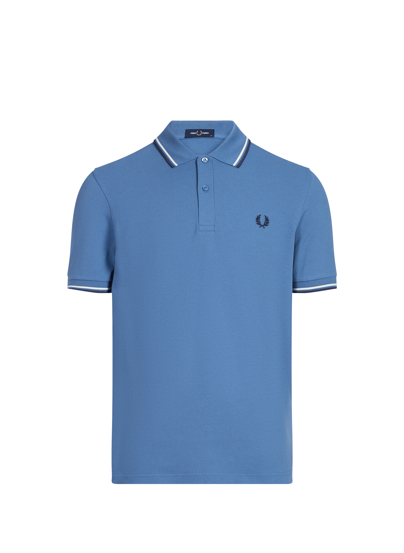 Polo à manches courtes en coton FRED PERRY Bleu