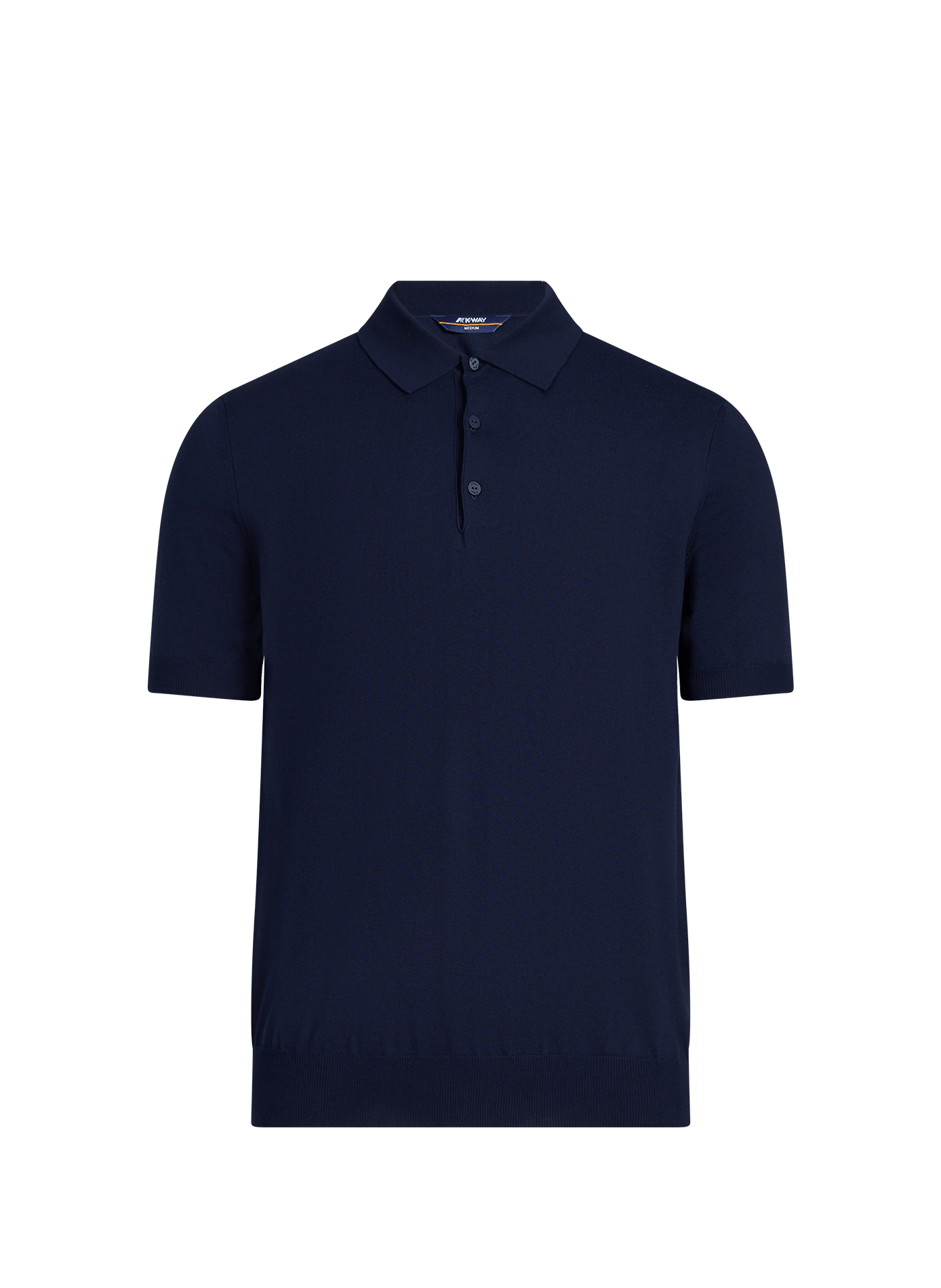 Polo manches courtes en maille légère coton K-WAY Bleu