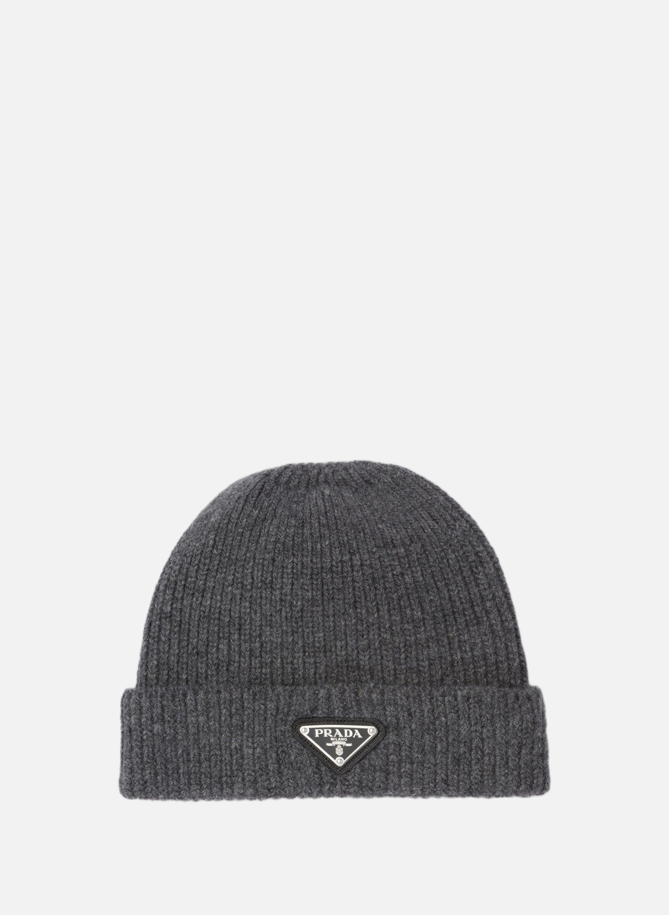 Bonnet en laine et cachemire PRADA Gris