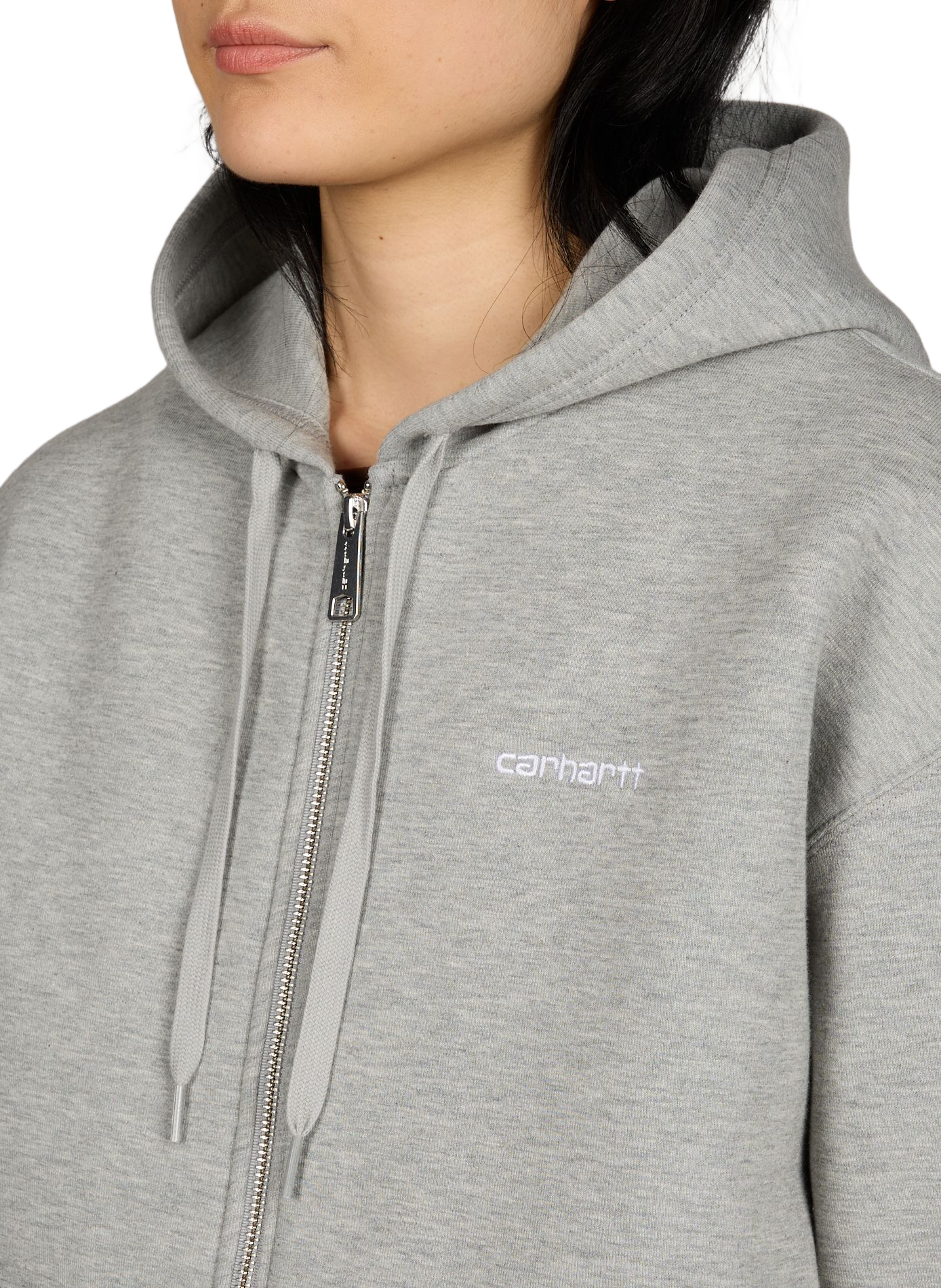 Hooded cotton blend jacket CARHARTT WIP Grey
