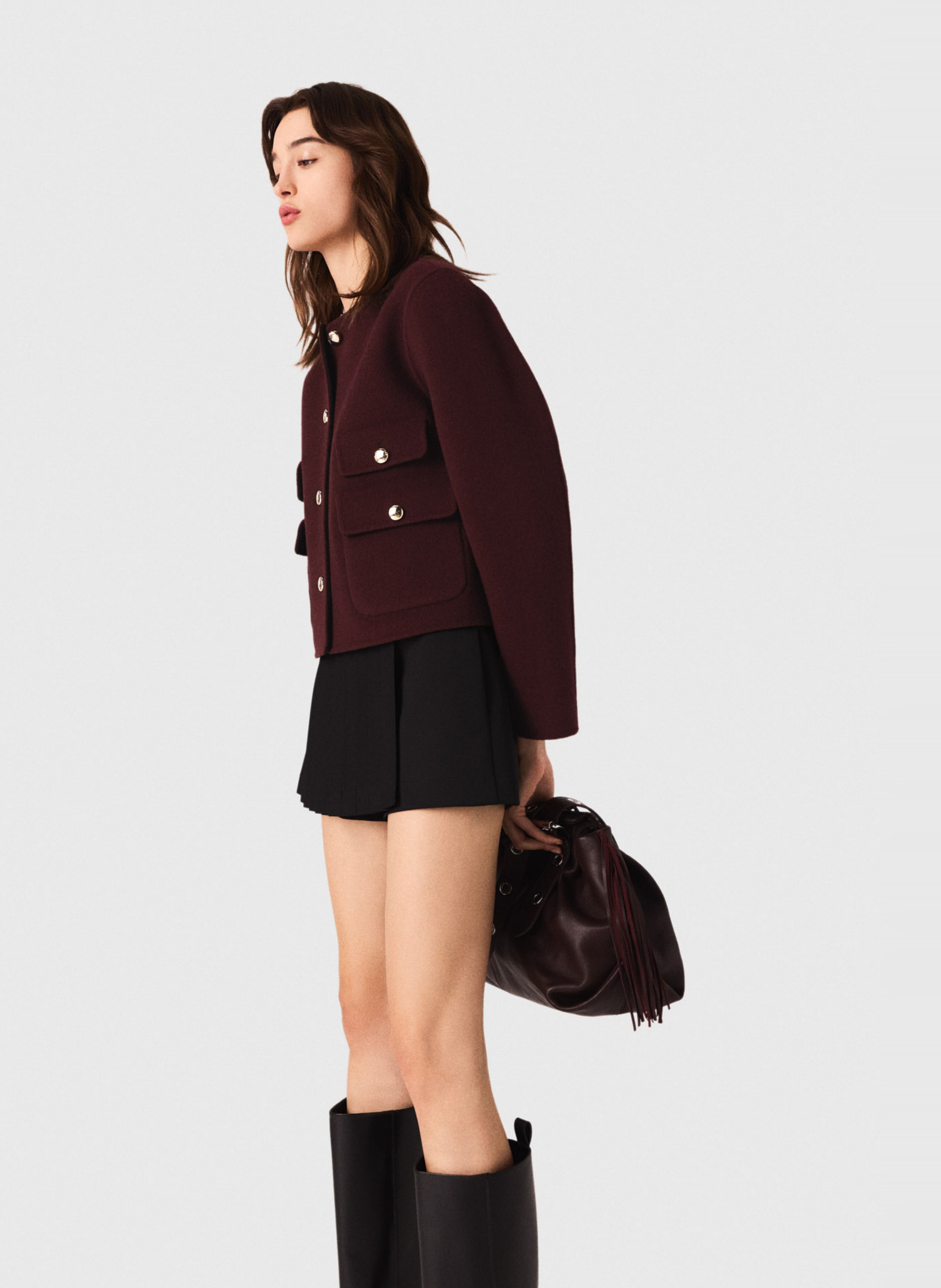 Short portefeuille plissé MAJE Noir