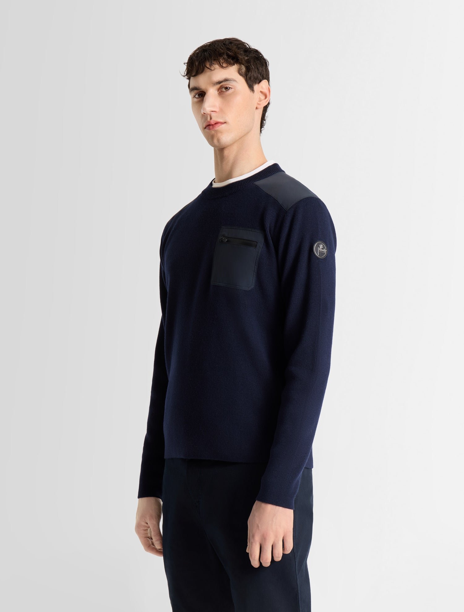 Pull tevan col rond coupe regular FUSALP Bleu