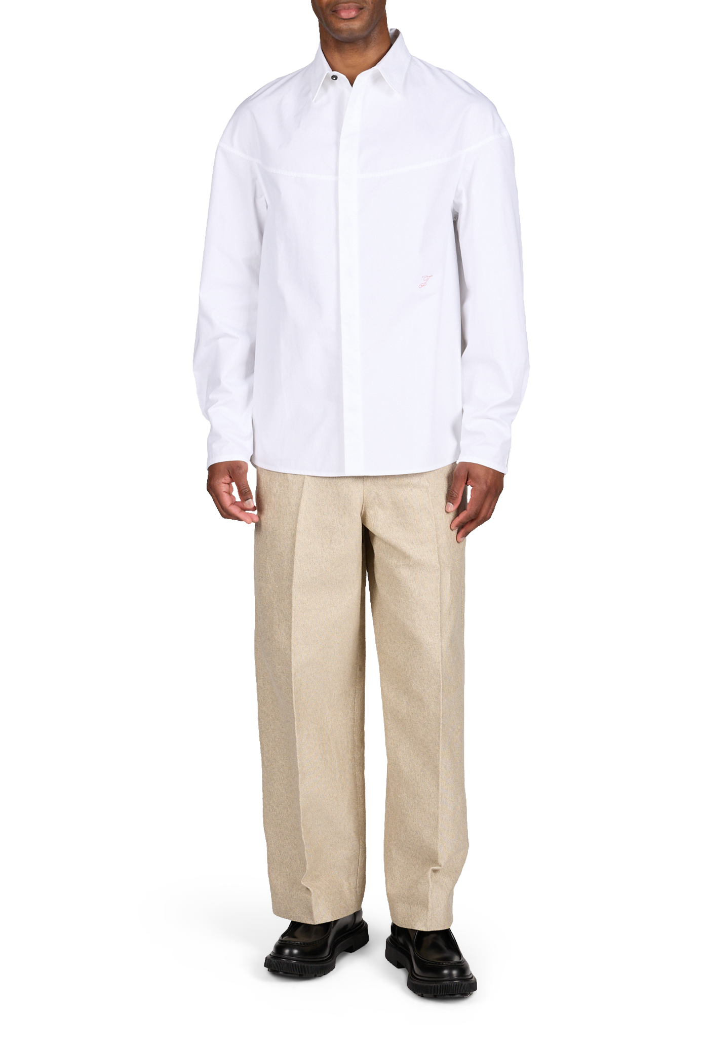 Chemise oversize en laine JACQUEMUS Blanc