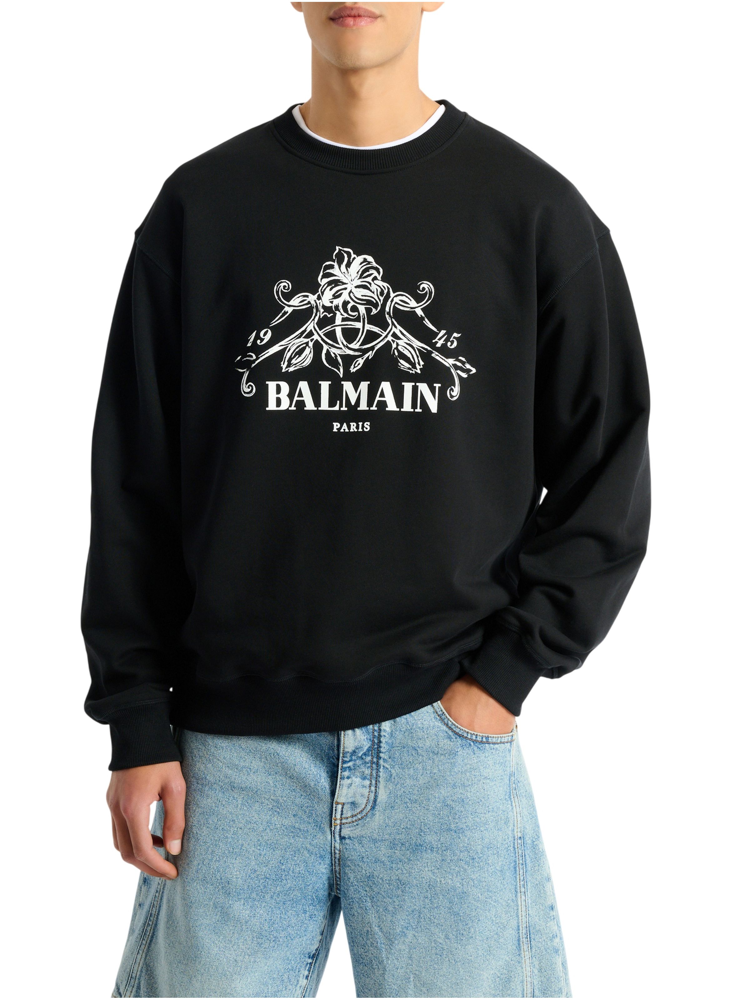 Sweat-shirt balmain vine imprimé BALMAIN Noir