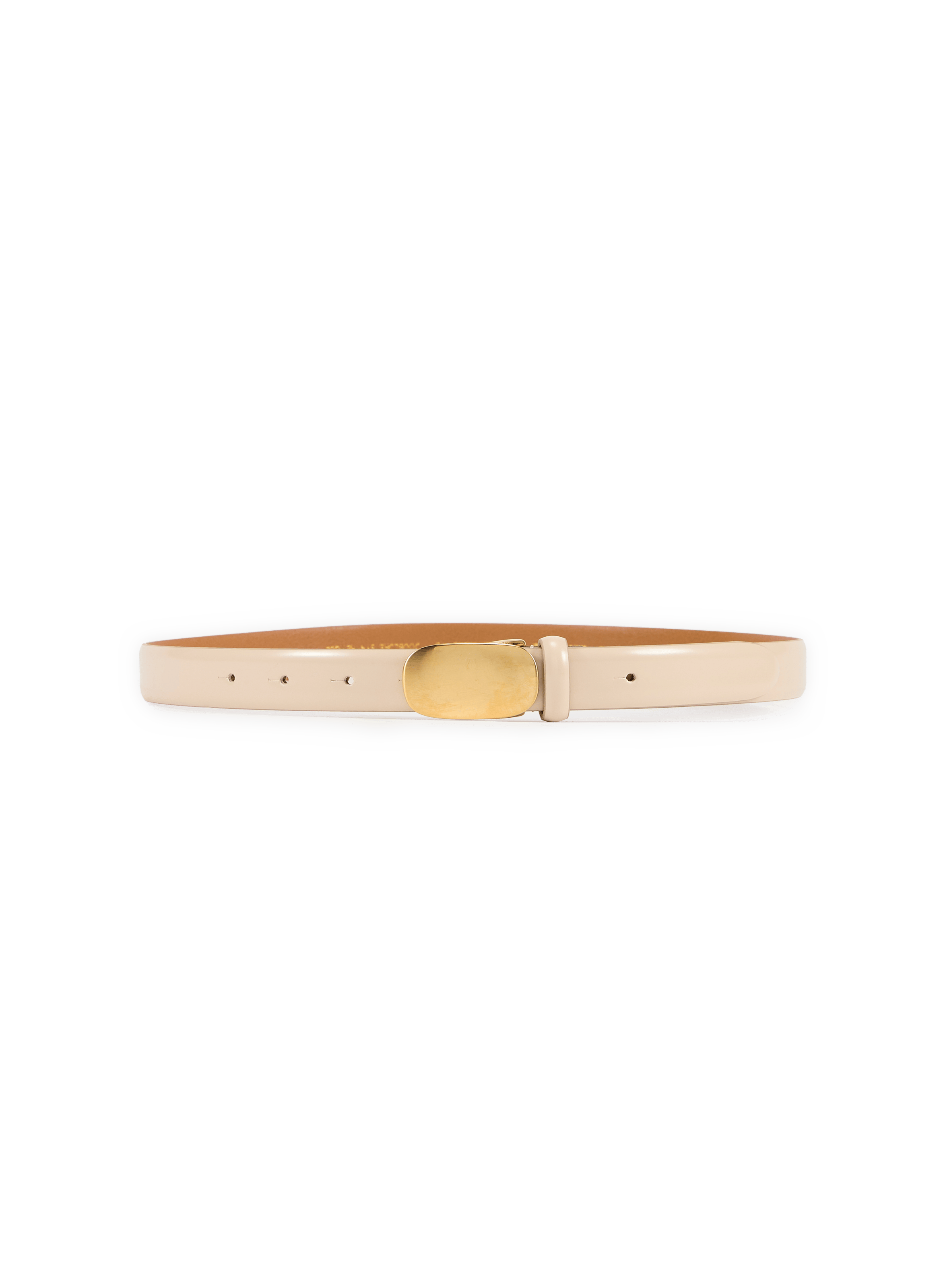 Belt with brushed plate buckle SAISON 1865 Beige