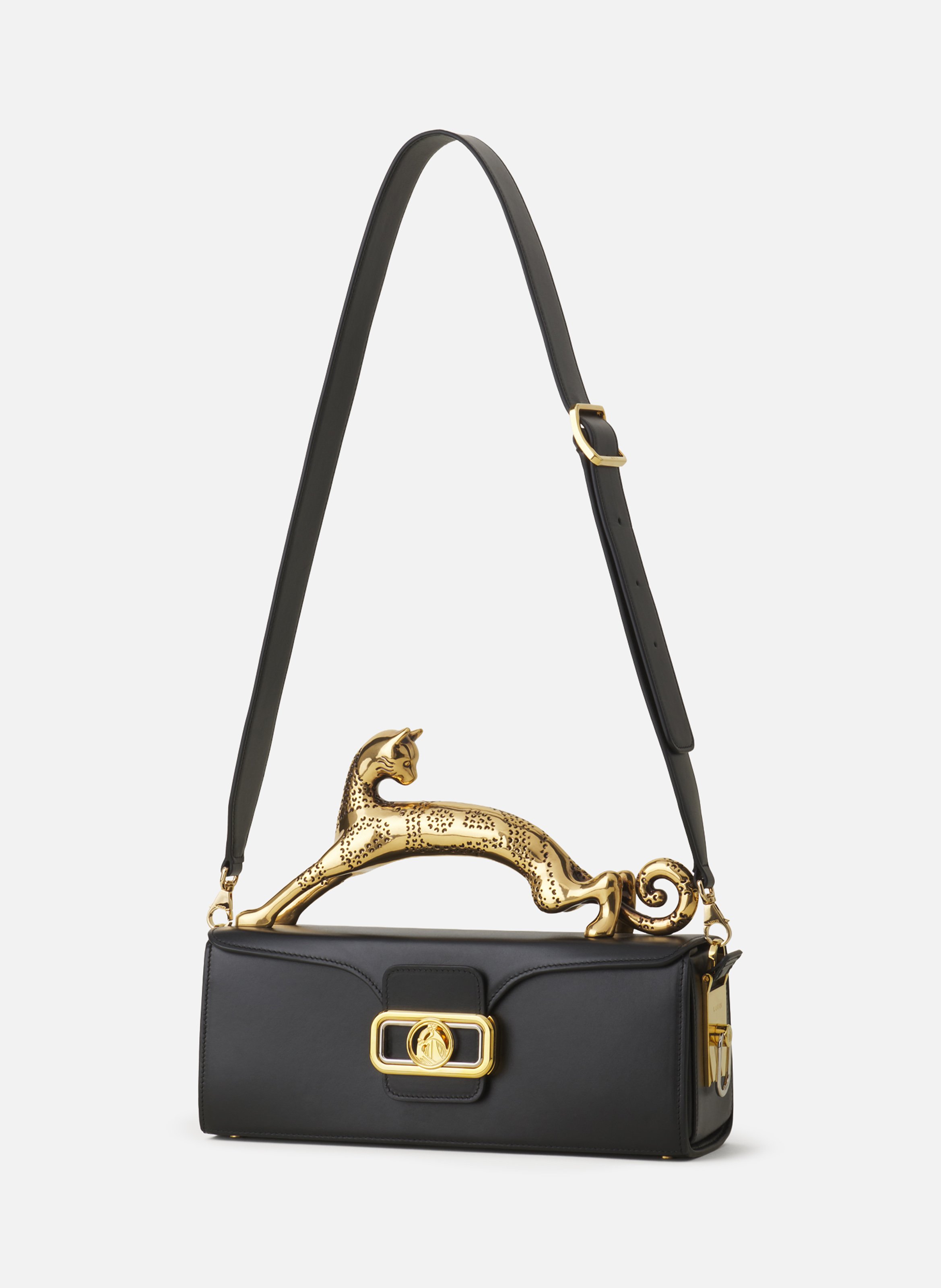 Sac pencil cat en cuir LANVIN Noir