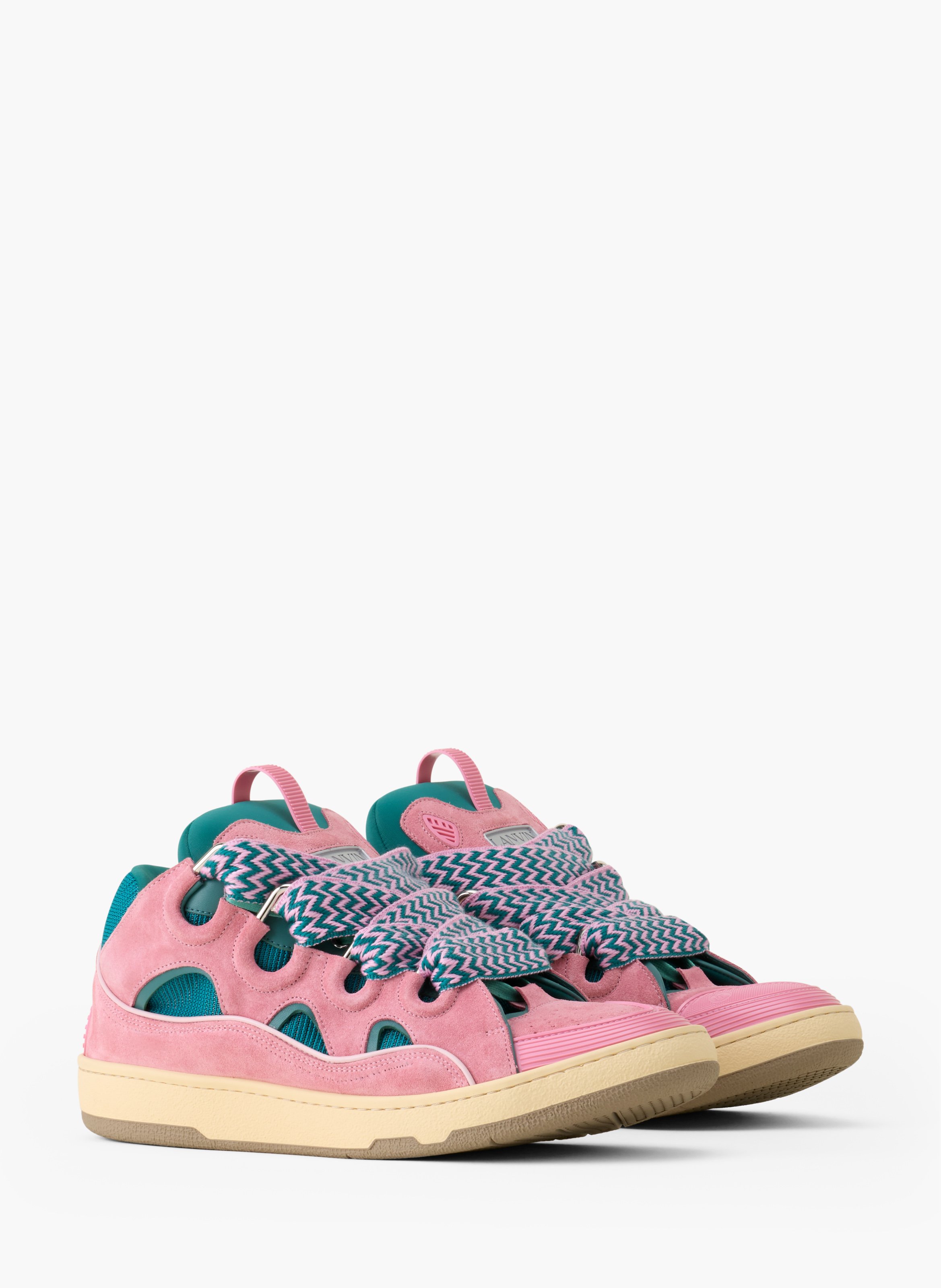 Sneakers curb en cuir LANVIN Rose