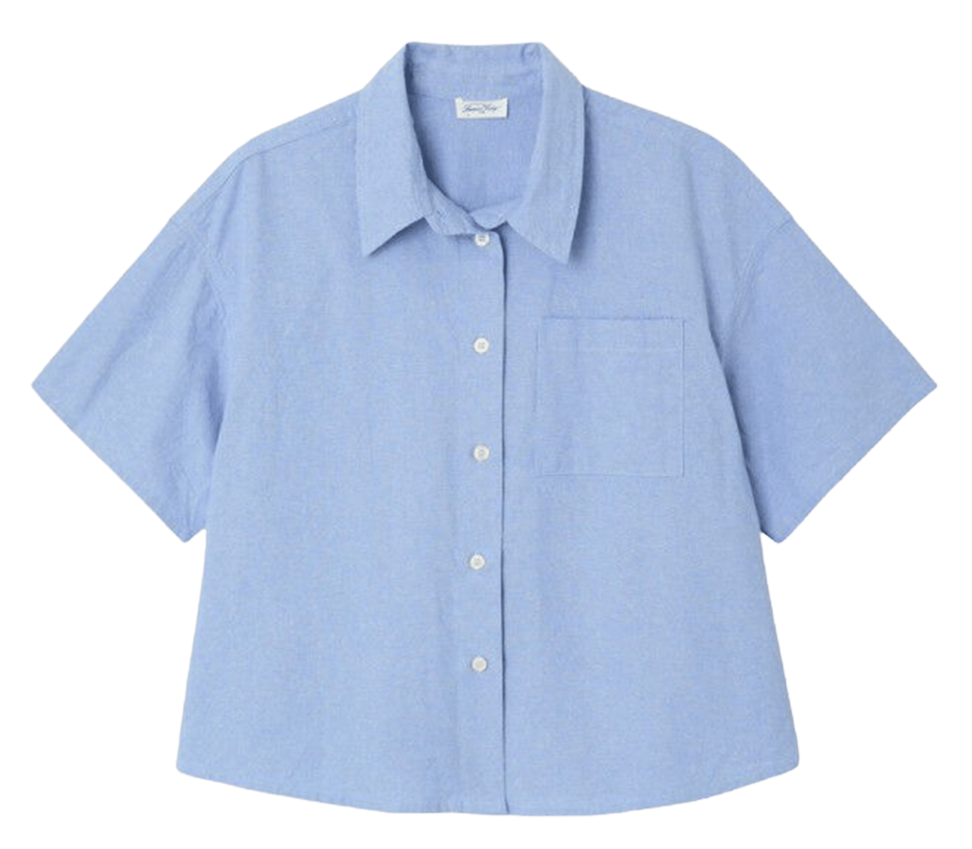 Chemise ample boutonnée unie feoly AMERICAN VINTAGE Bleu