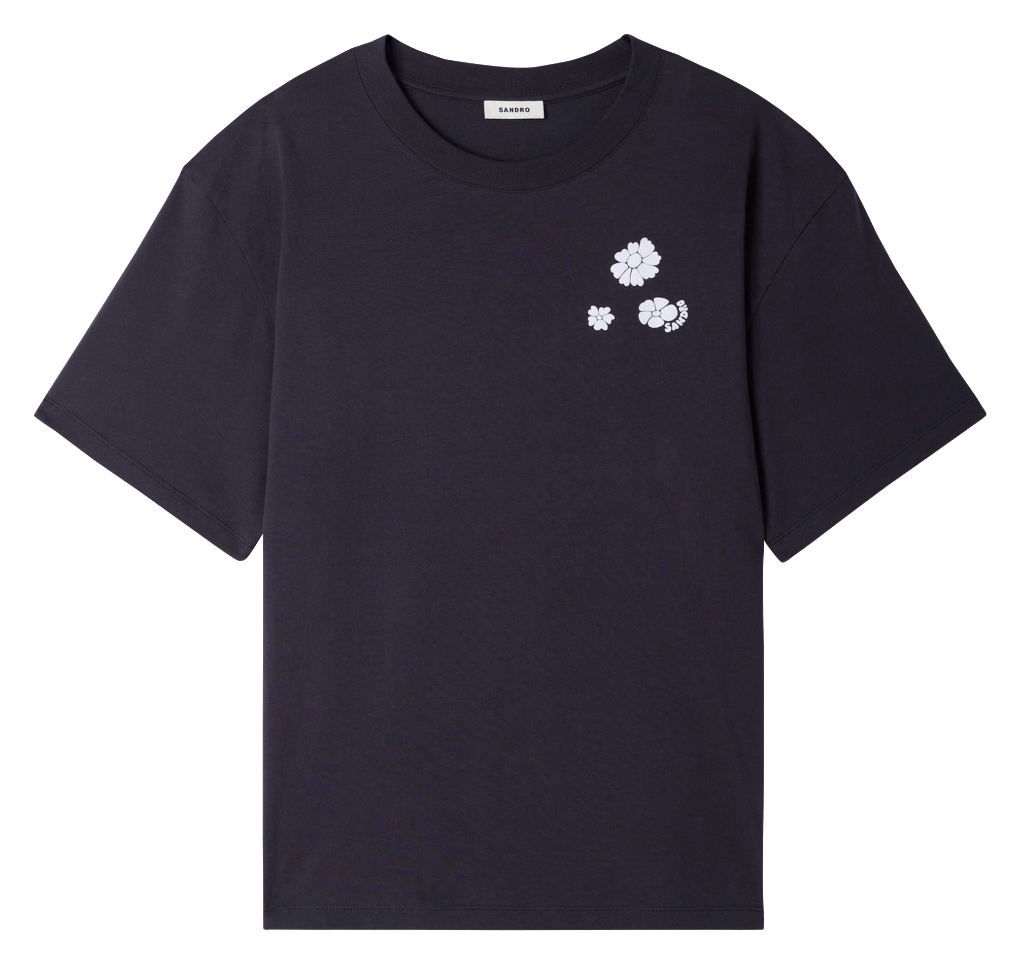 Tee-shirt ample à motif devant SANDRO Bleu