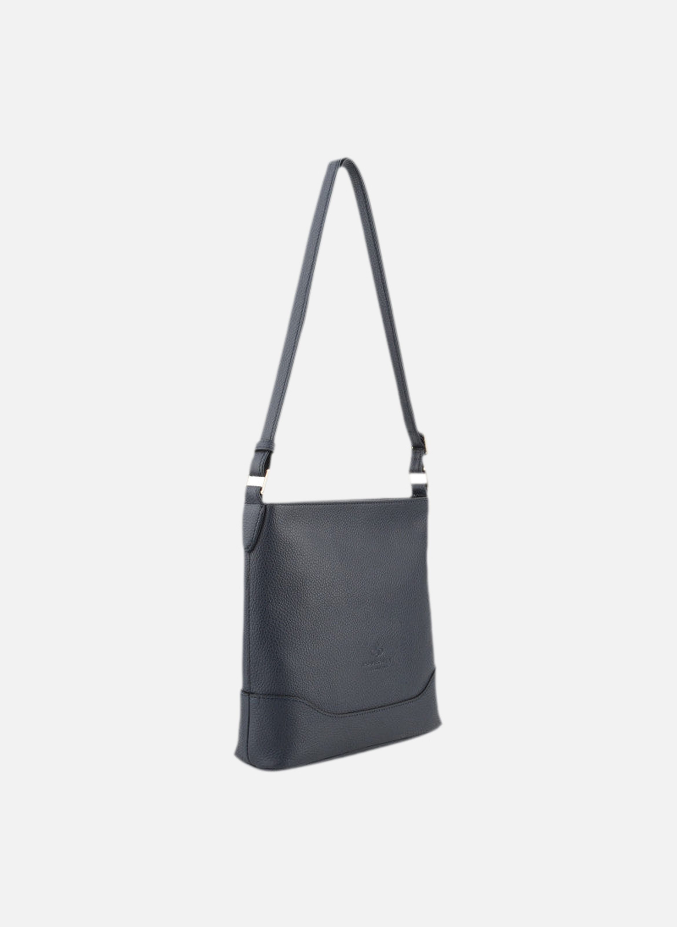 110 magnet | sac porté croisé en cuir de veau grainé POURCHET Bleu