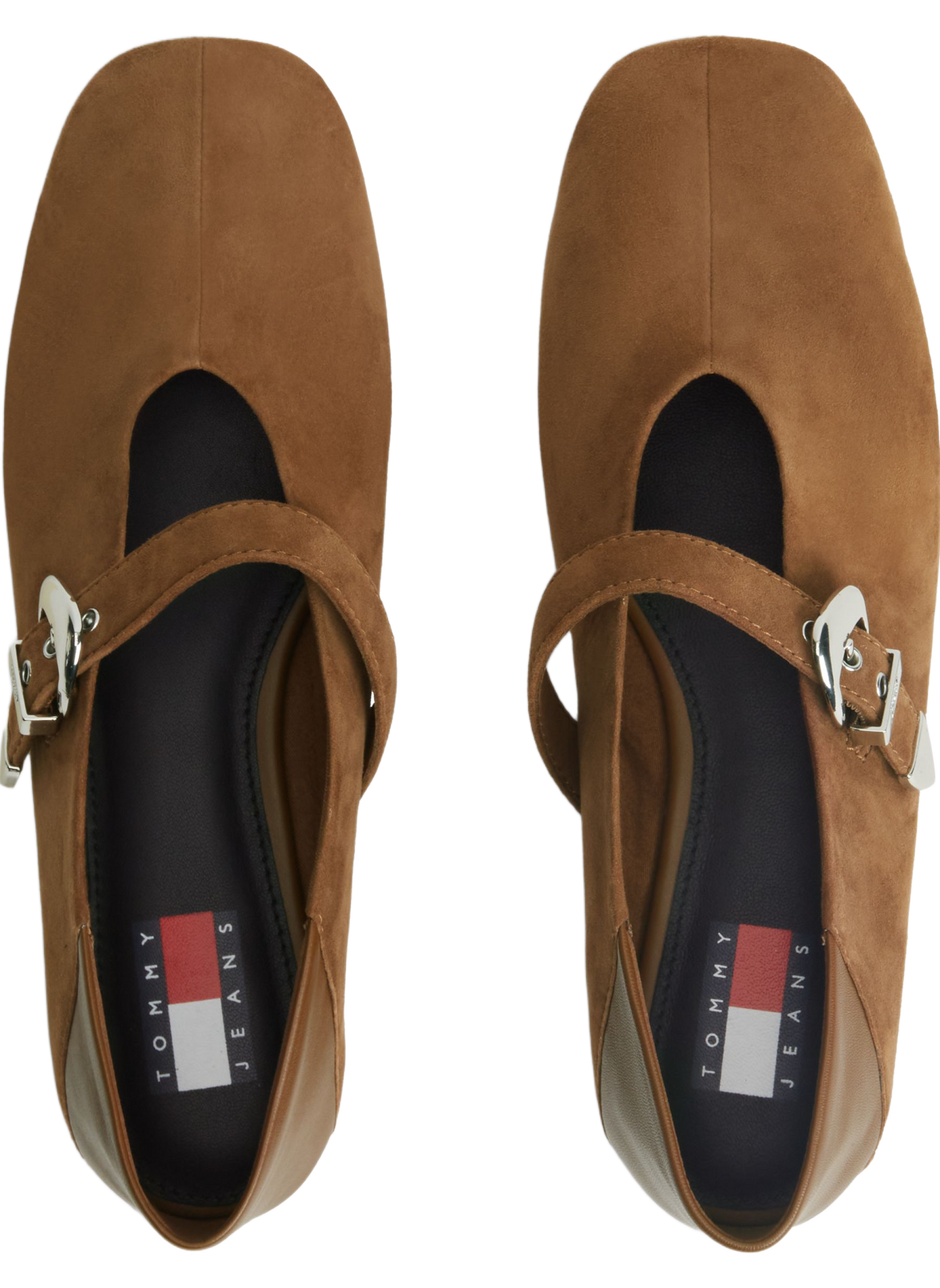 Ballerines à boucles en cuir  TOMMY HILFIGER Marron