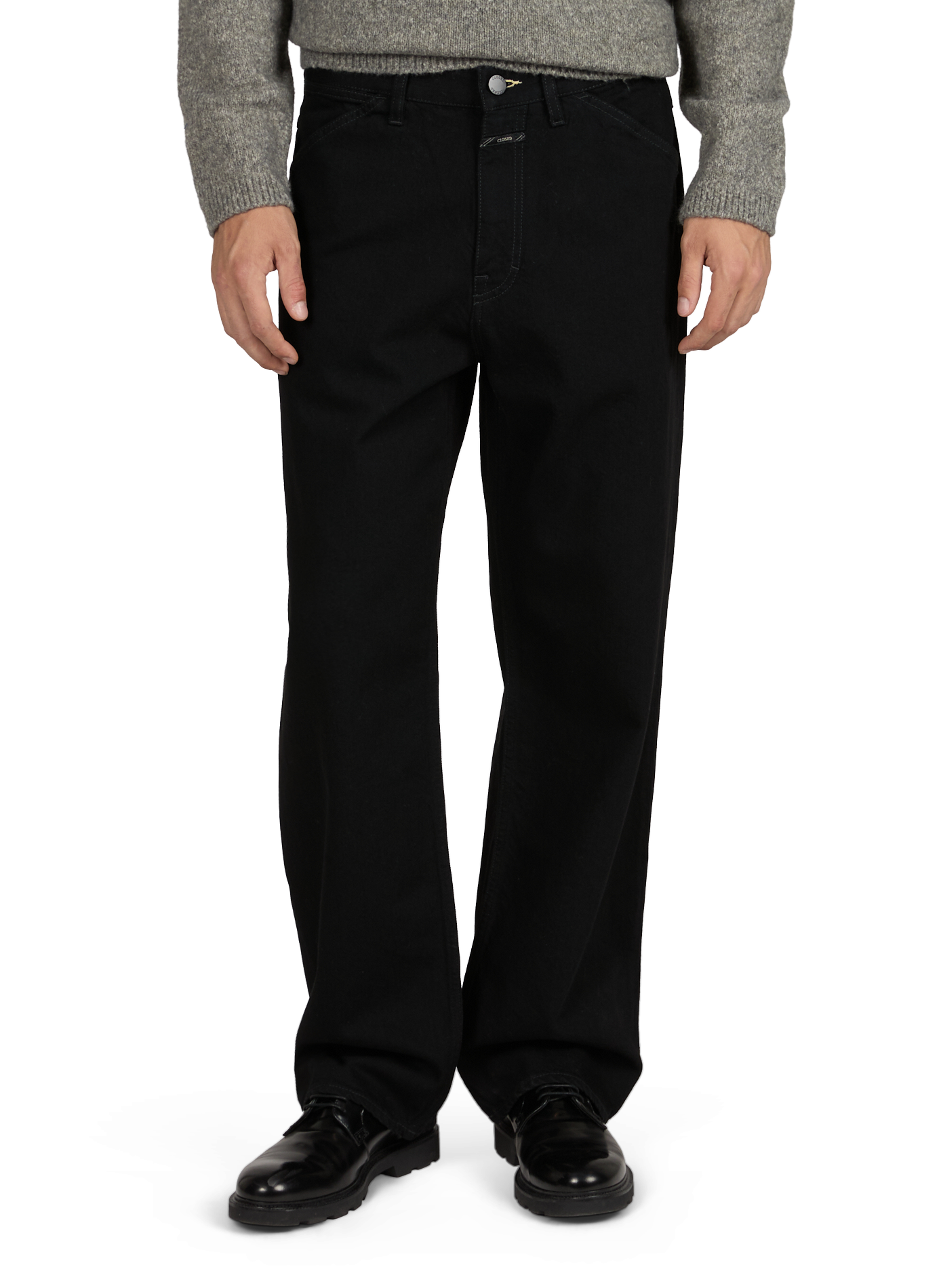 Jean large en coton CLOSED Noir