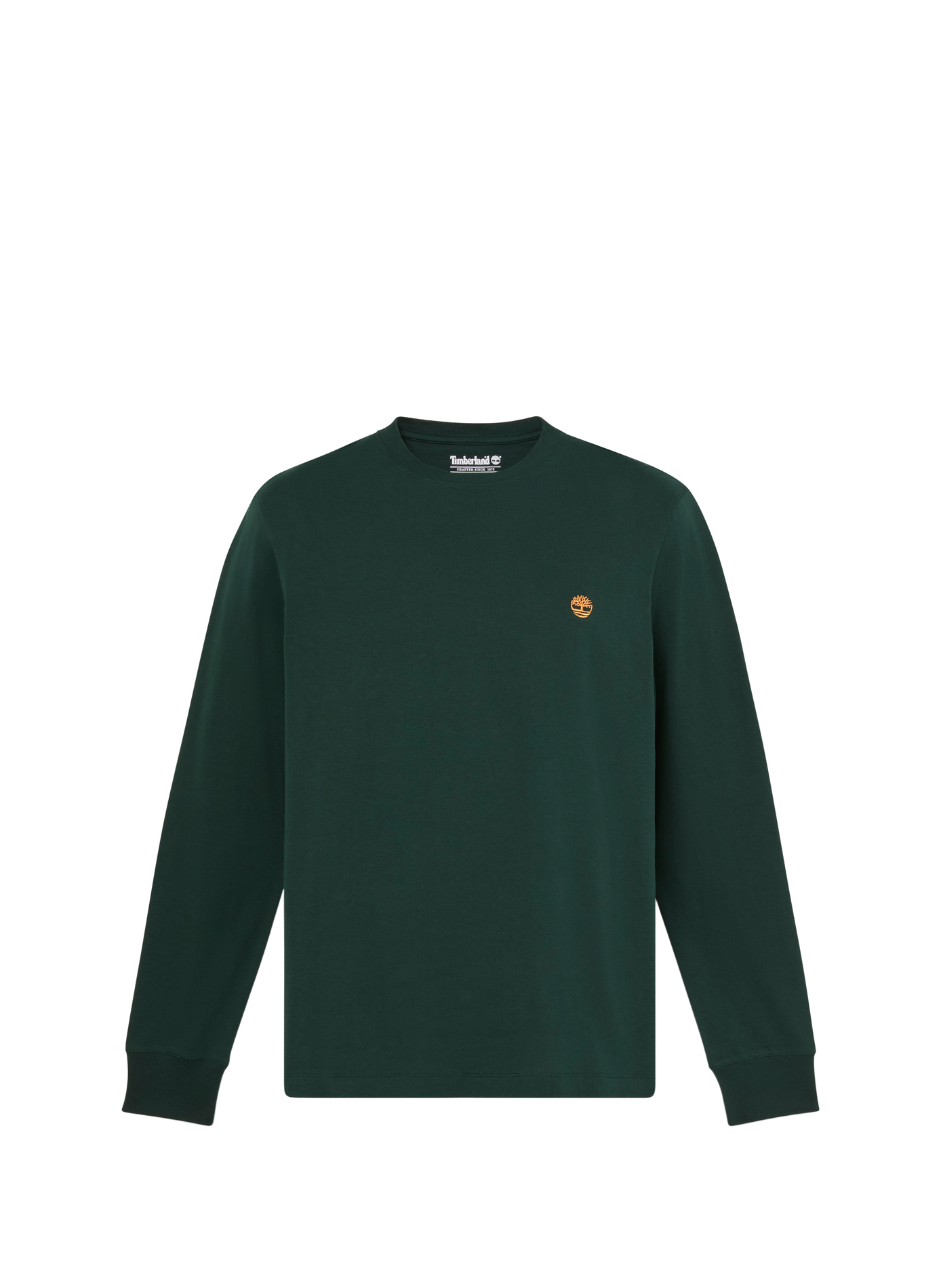 Straight T-shirt with embroidered logo in cotton  Vert