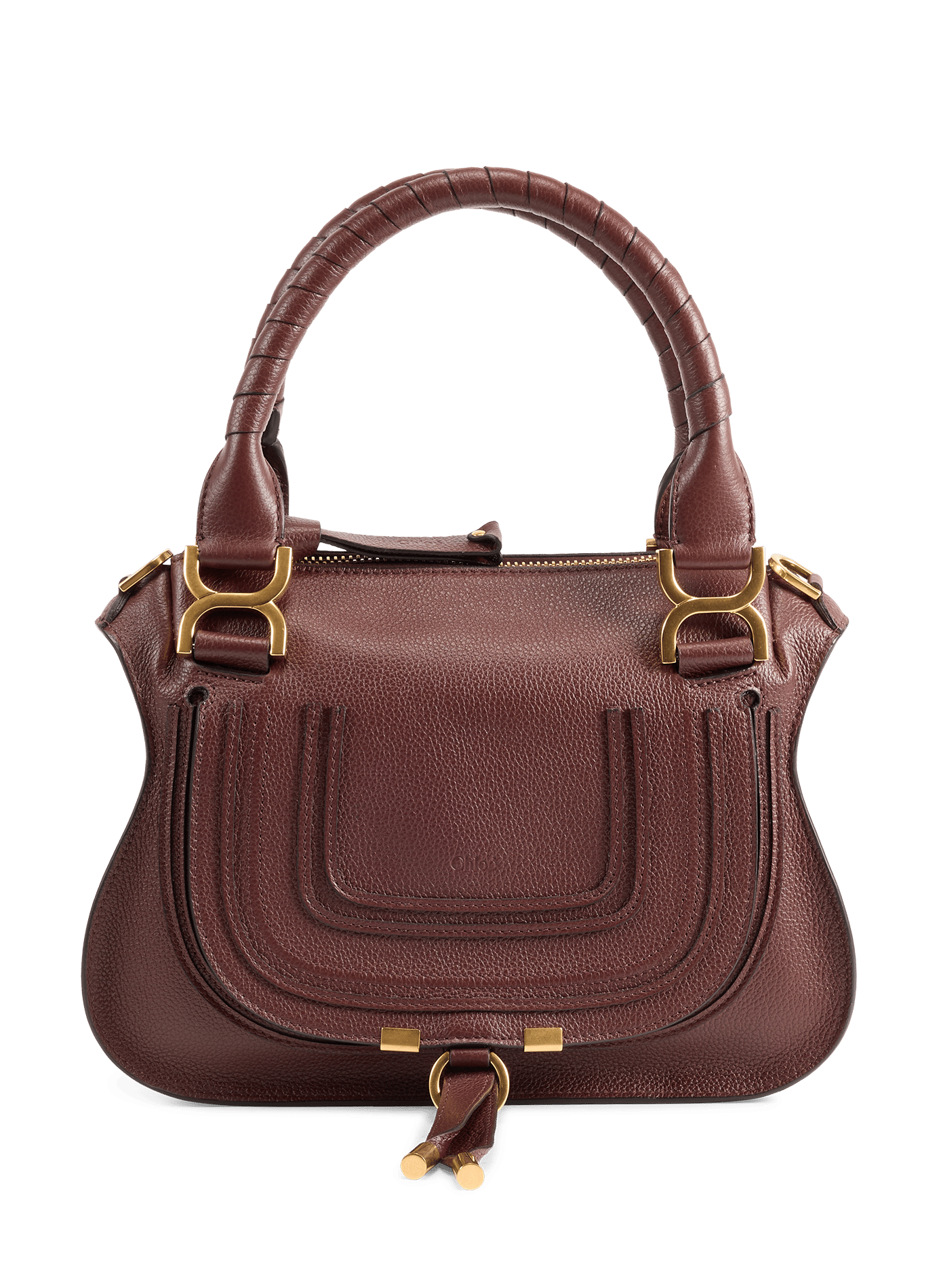 Handtas Marcie in korrelig leder CHLOÉ Bruin