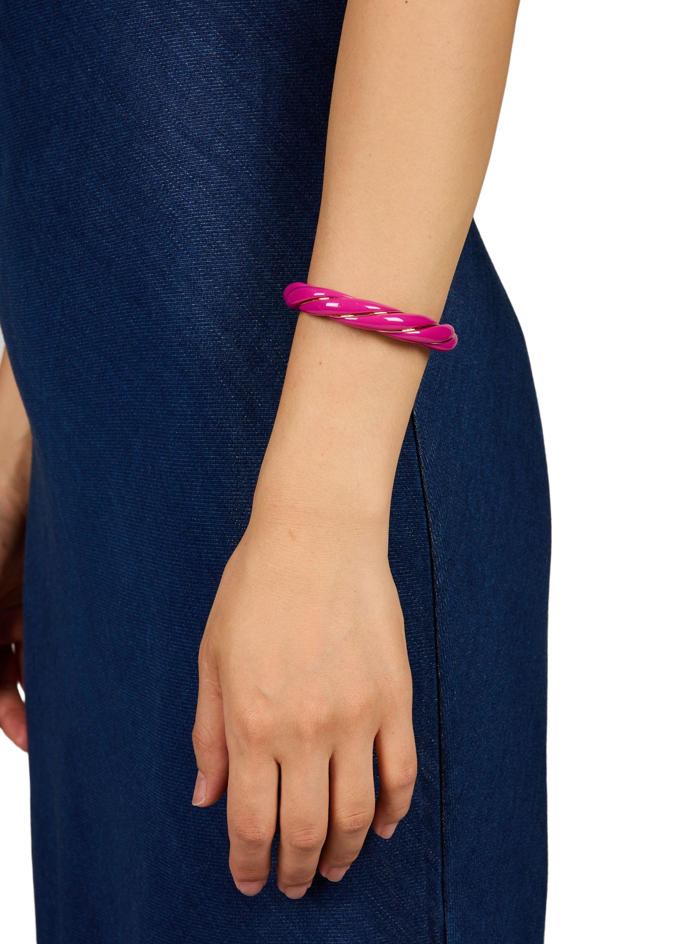 Verdrehtes Armreif-Armband AURELIE BIDERMANN Rosa
