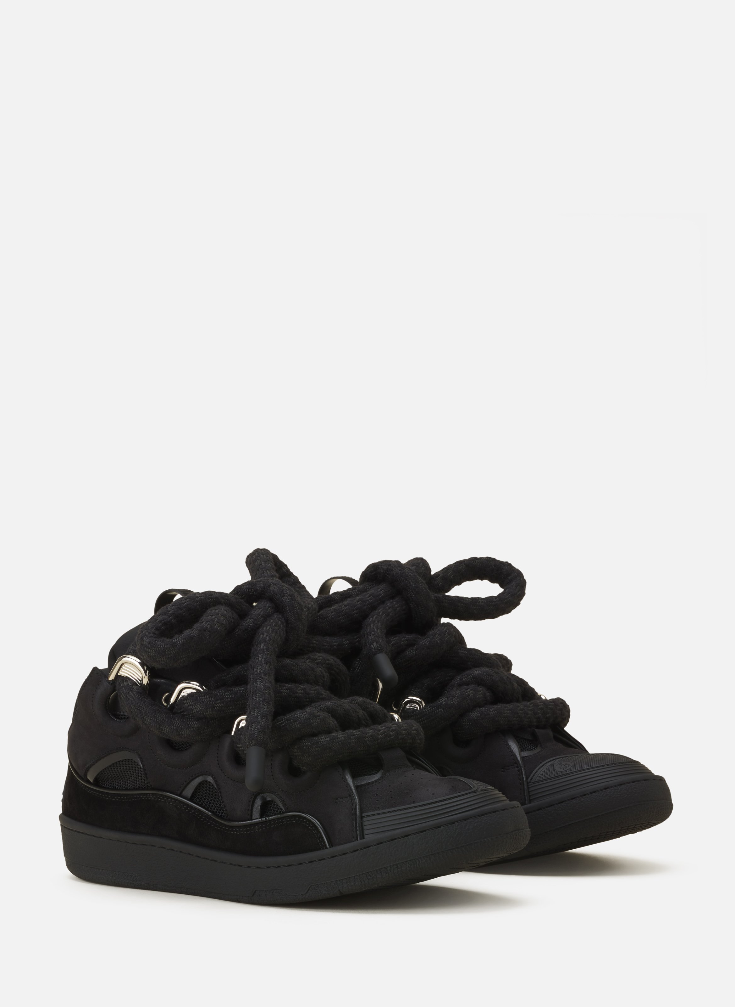 Sneakers curb snake en cuir LANVIN Noir