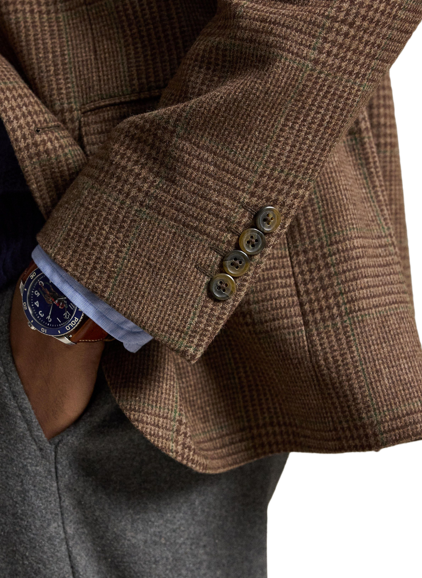 Blazer cintré en laine mélangée POLO RALPH LAUREN Beige