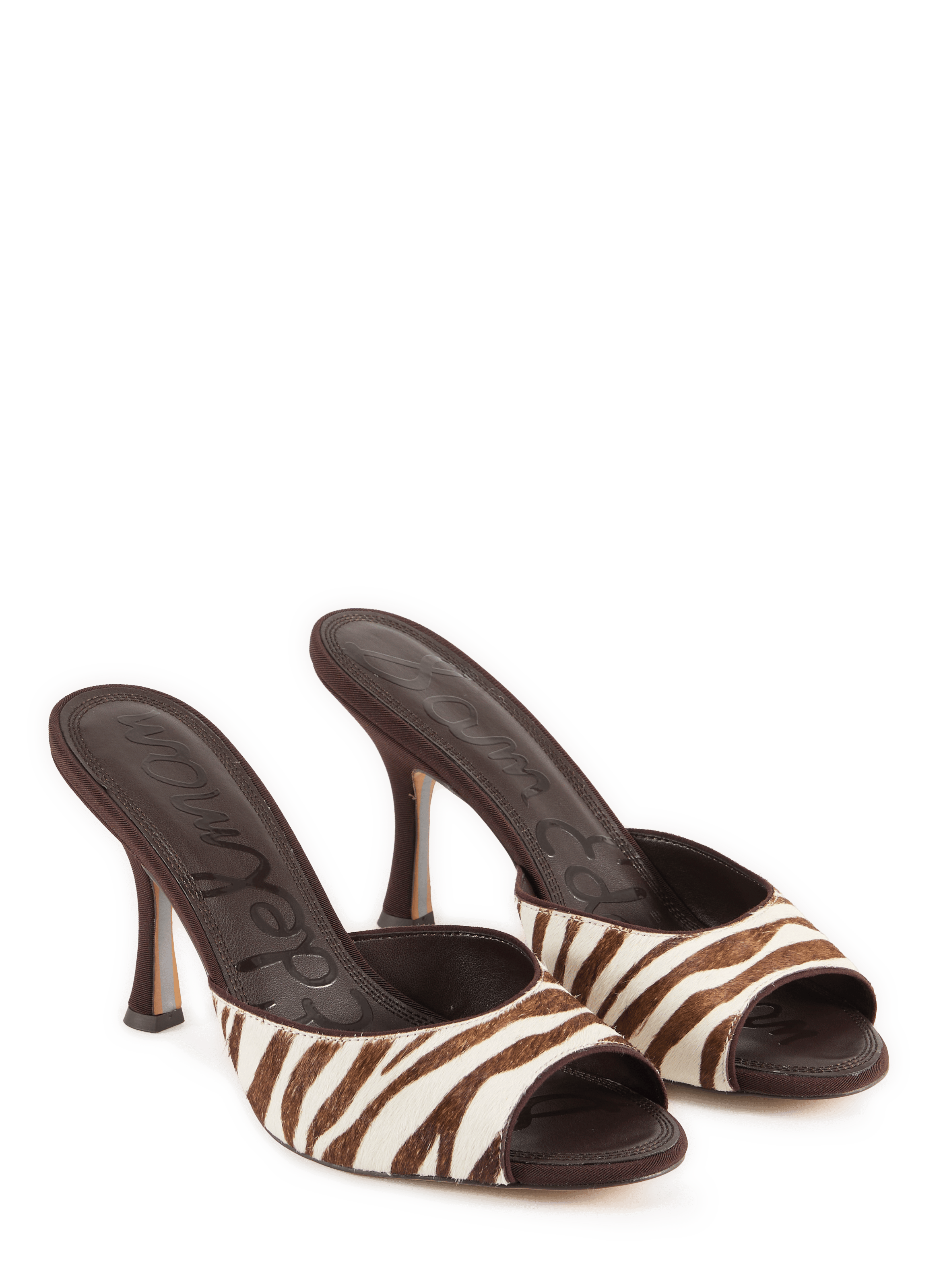 Jeanie printed leather heel mule SAM EDELMAN Multicolour