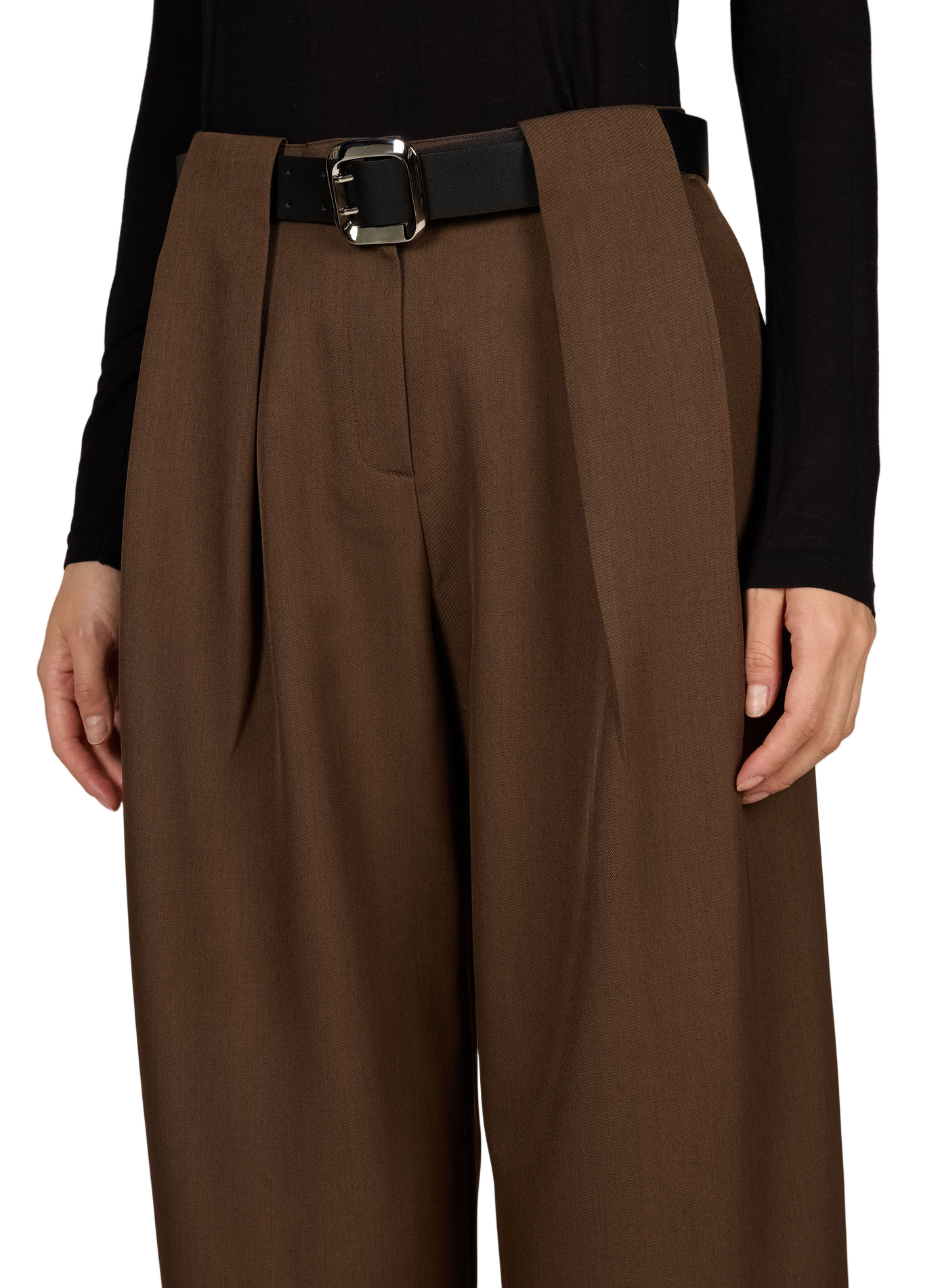 Matteo-Hose mit eingearbeitetem Gürtel SOURCE UNKNOWN Braun