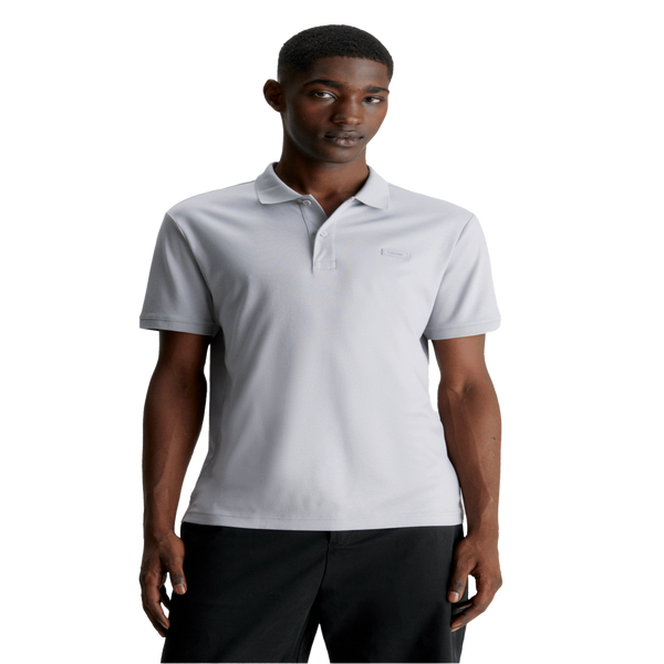 Calvin Klein Cotton Polo Shirt In Grey