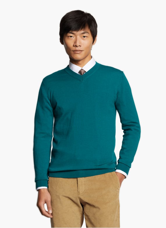 Pull mérinos homme 100% laine col V noir Pull mérinos homme 100% laine col V noir