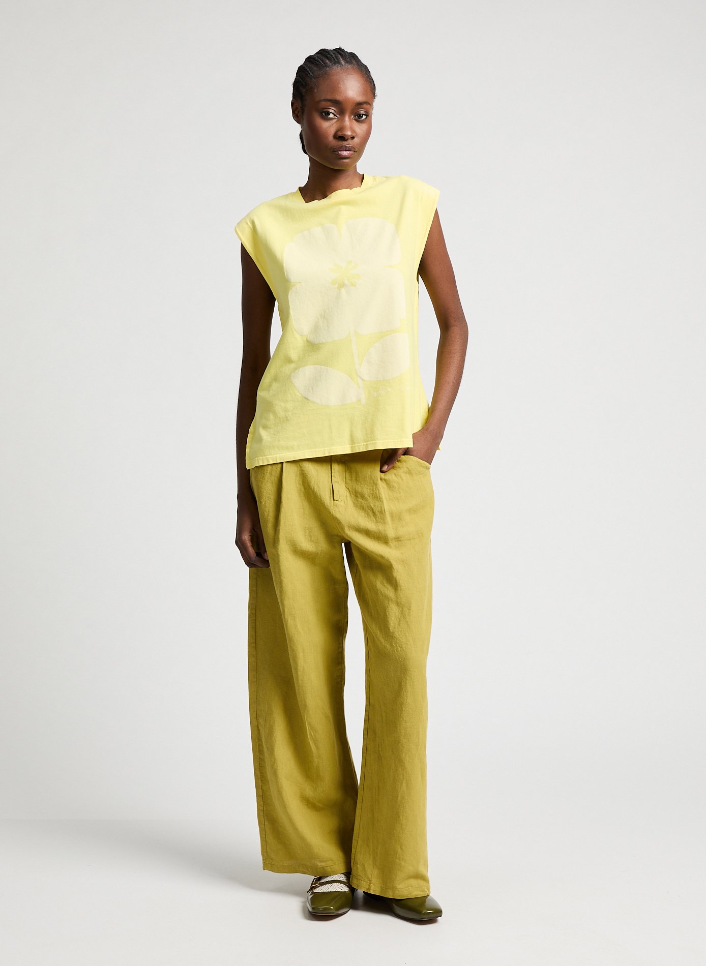 Pantalon en lin et coton  BOBO CHOSES Vert