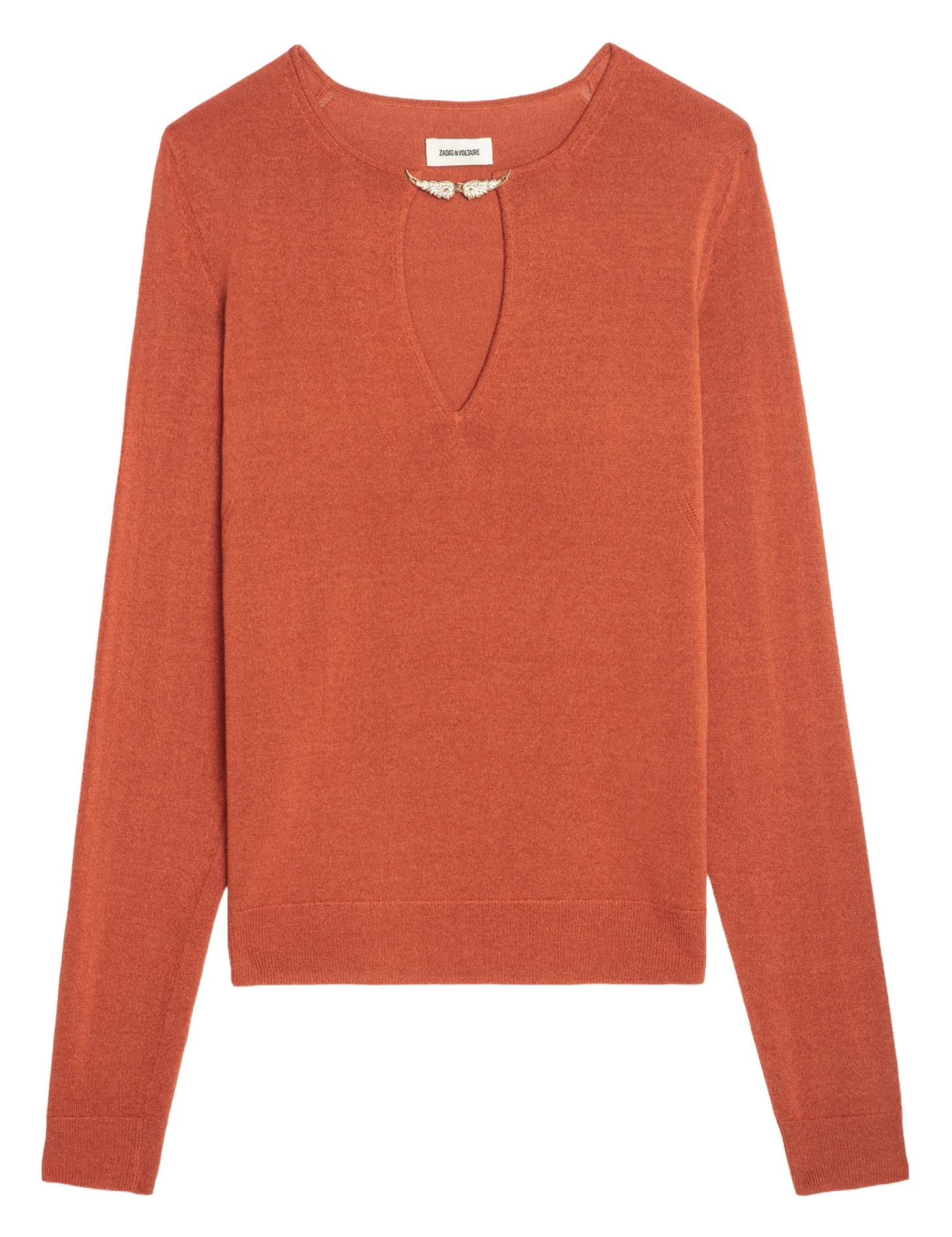 Top col rond en maille sayan ZADIG&VOLTAIRE Marron